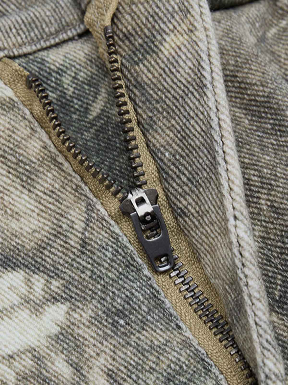 Abstract Camouflage Washed Barrel Jeans - Image 4