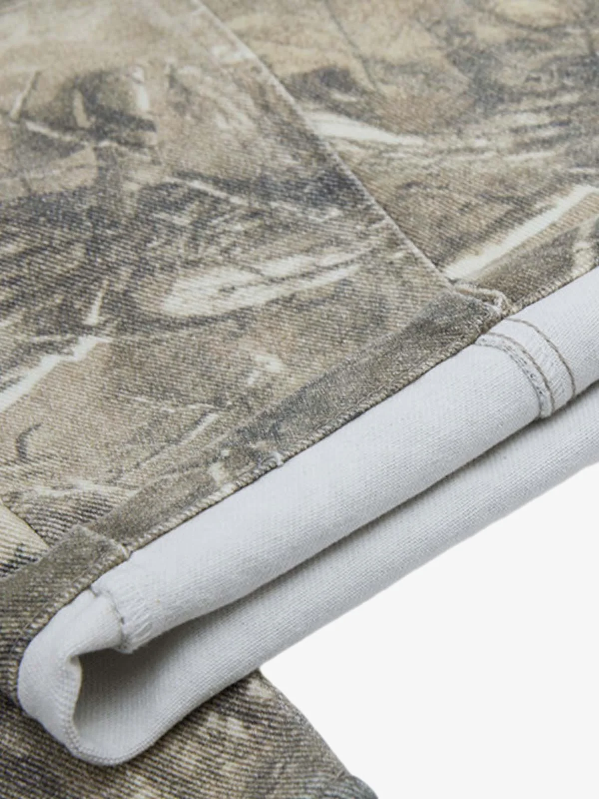Abstract Camouflage Washed Barrel Jeans - Image 7