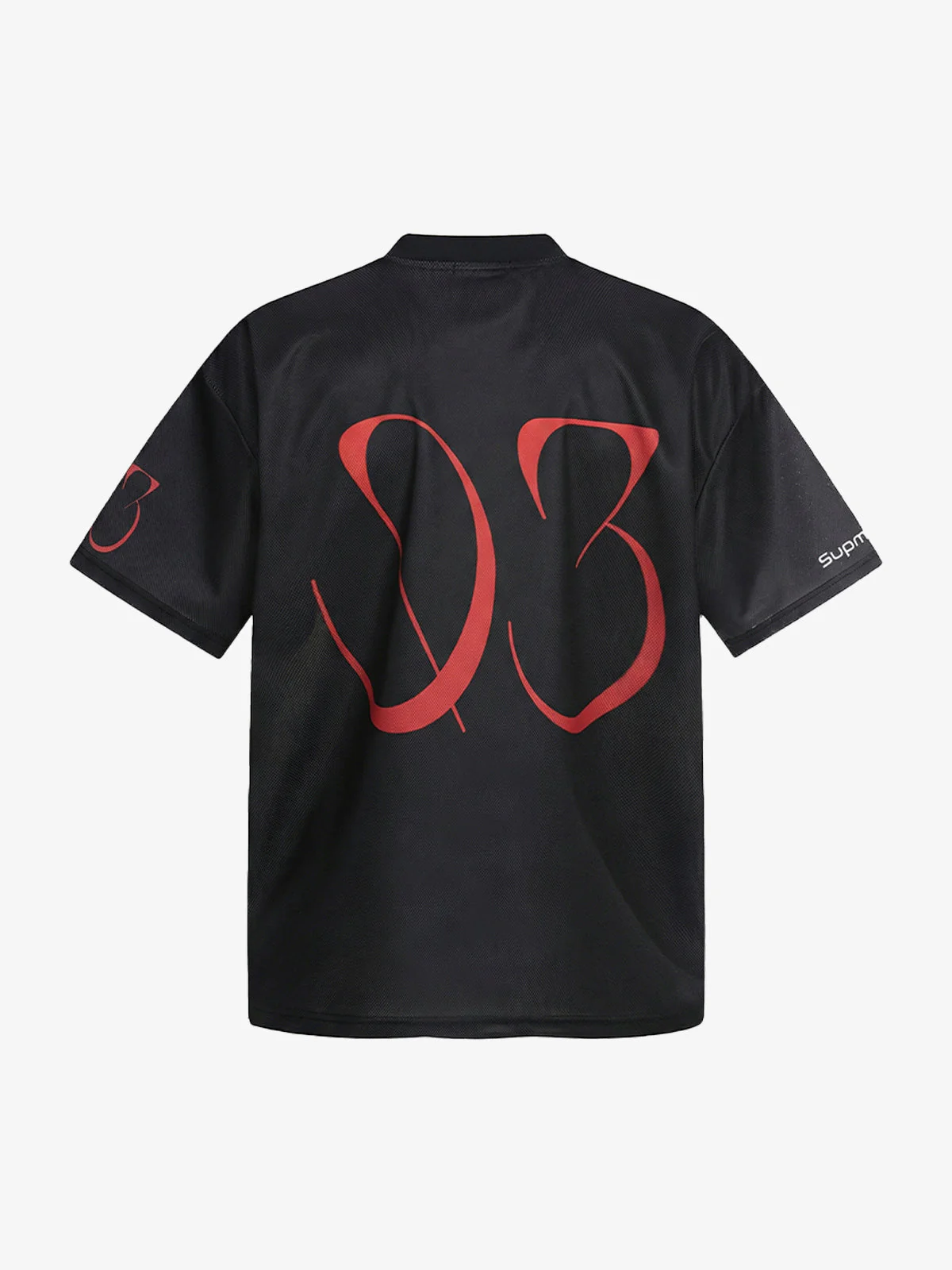 Abstract Dog Graphic Mesh Jersey T-Shirt - Image 6