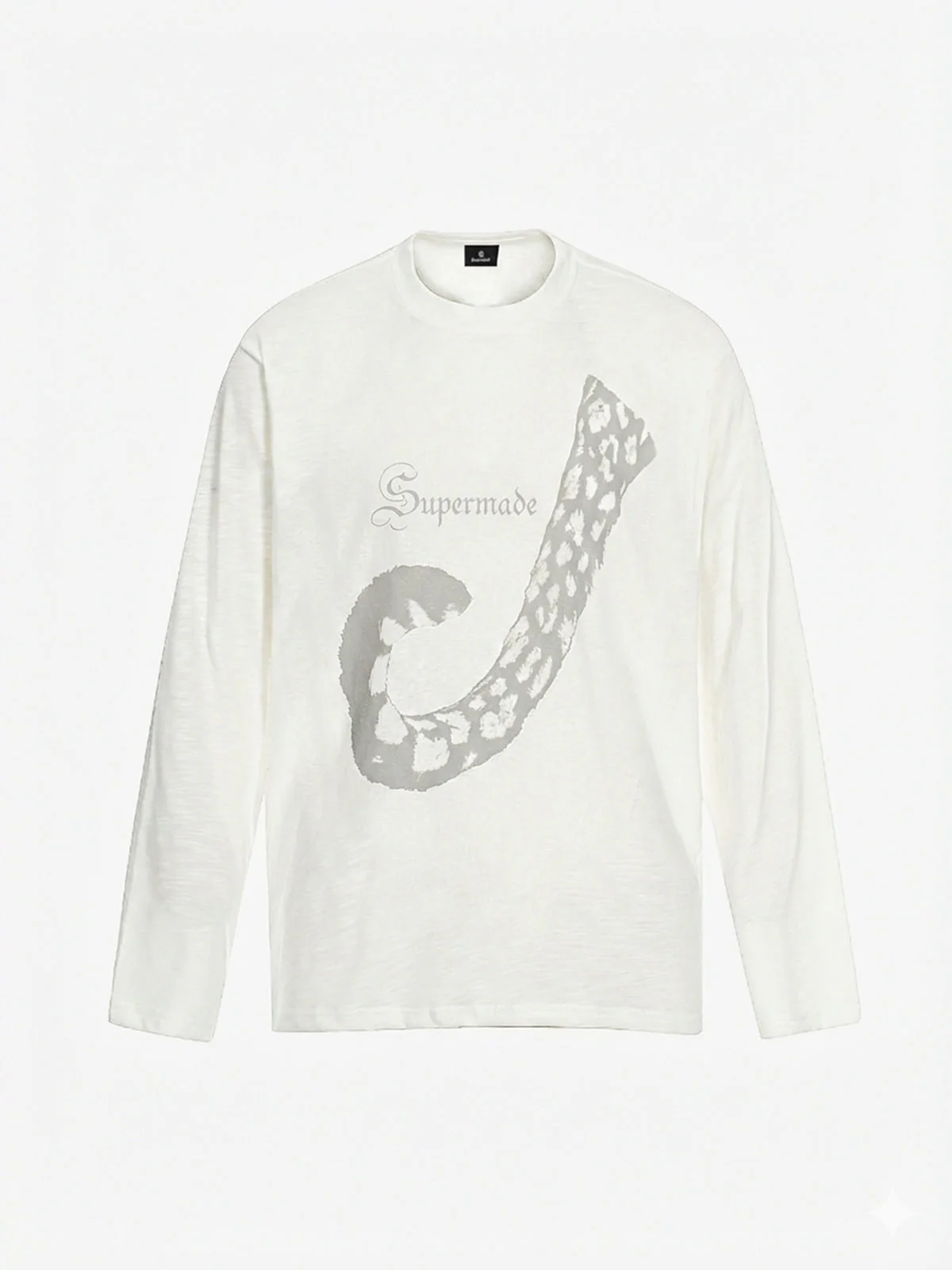 Abstract Leopard Tail Graphic Long Sleeve T-Shirt - Image 2