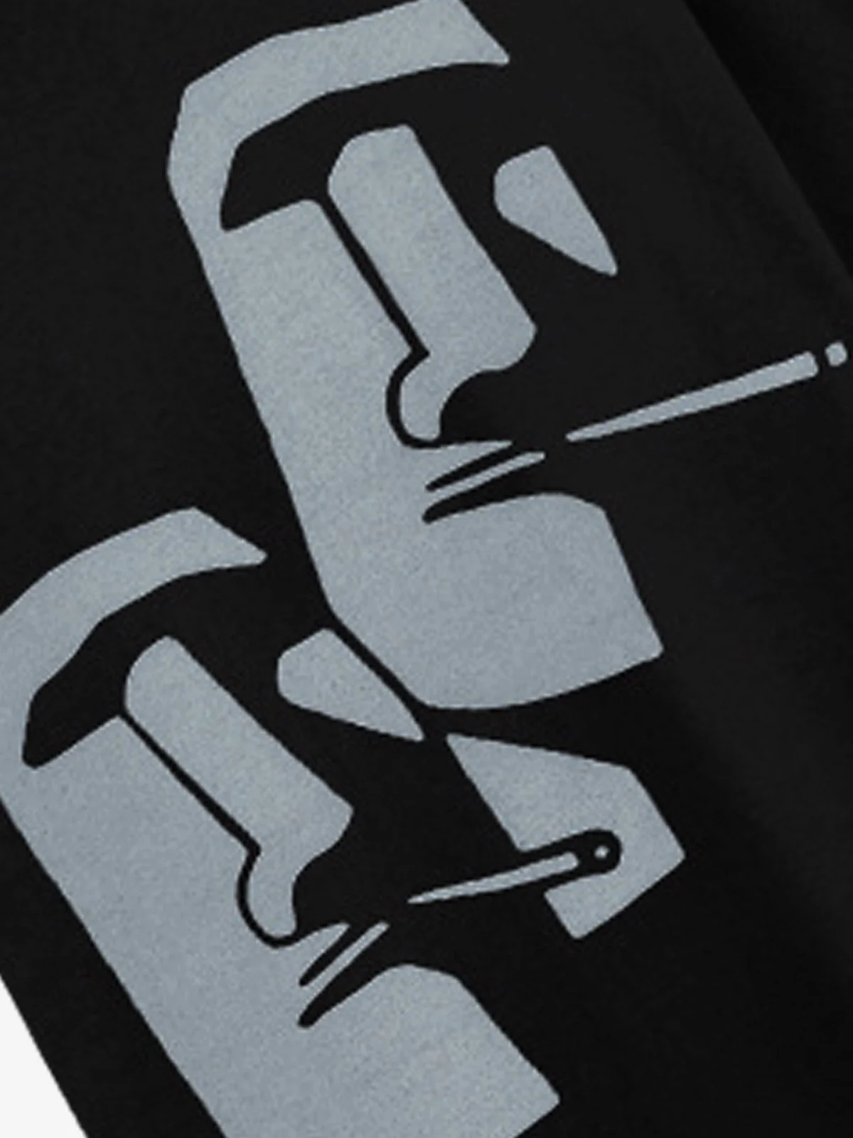 Abstract Moai Graphic T-Shirt - Image 5