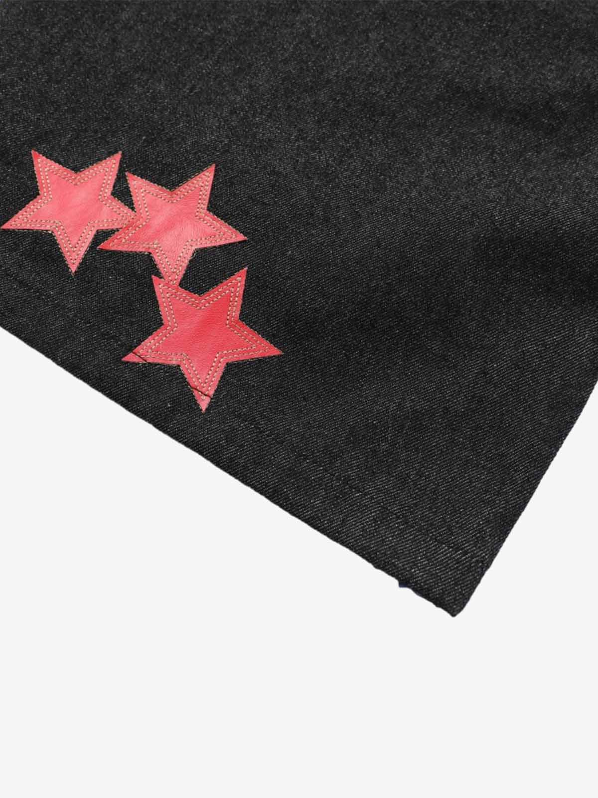 American Flag Patch Rhinestone Baggy Jeans - Image 9