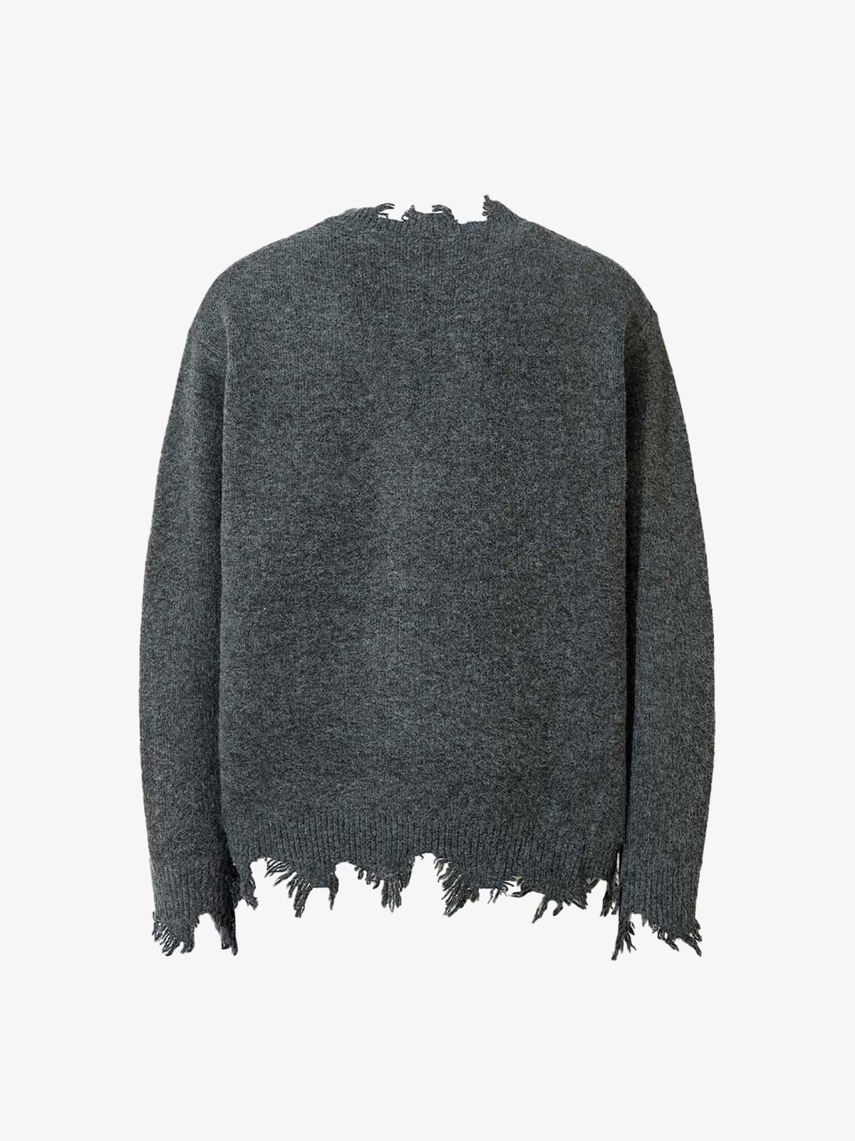 Distressed Quarter Zip Sweater - Image 6