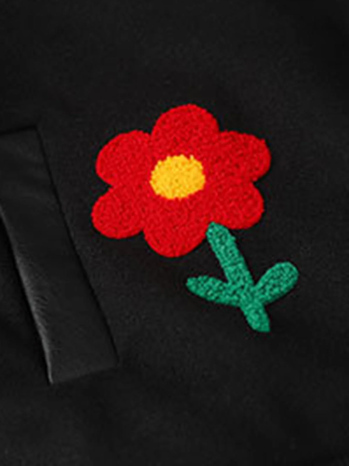 Apple Flocking Embroidered Baseball Jacket - 2506 - Image 6
