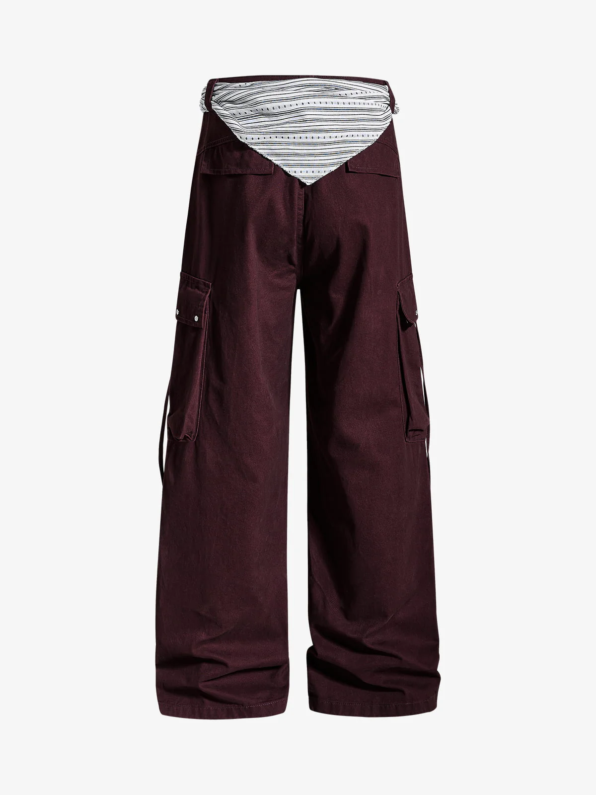 Bandana Waist Strap Multi-Pocket Cotton Cargo Pants - Image 4