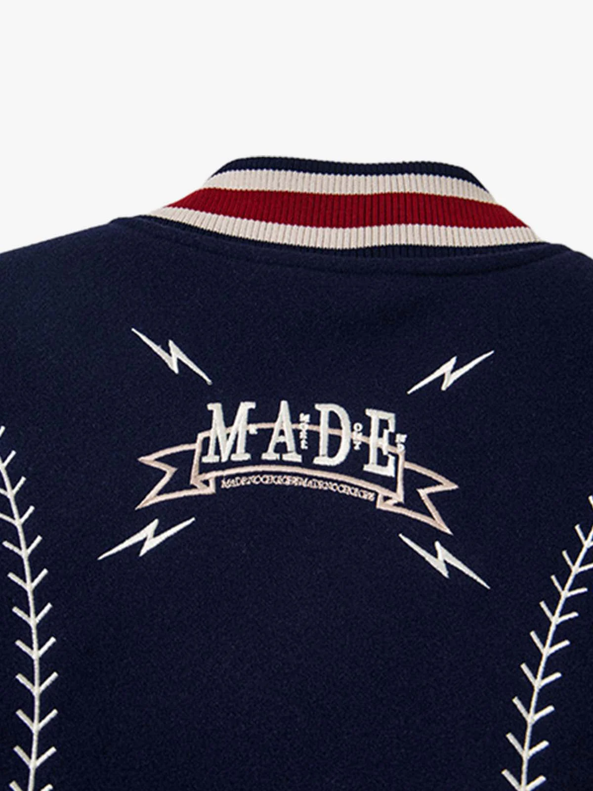Baseball Stitch Embroidered Varsity Jacket - Image 14