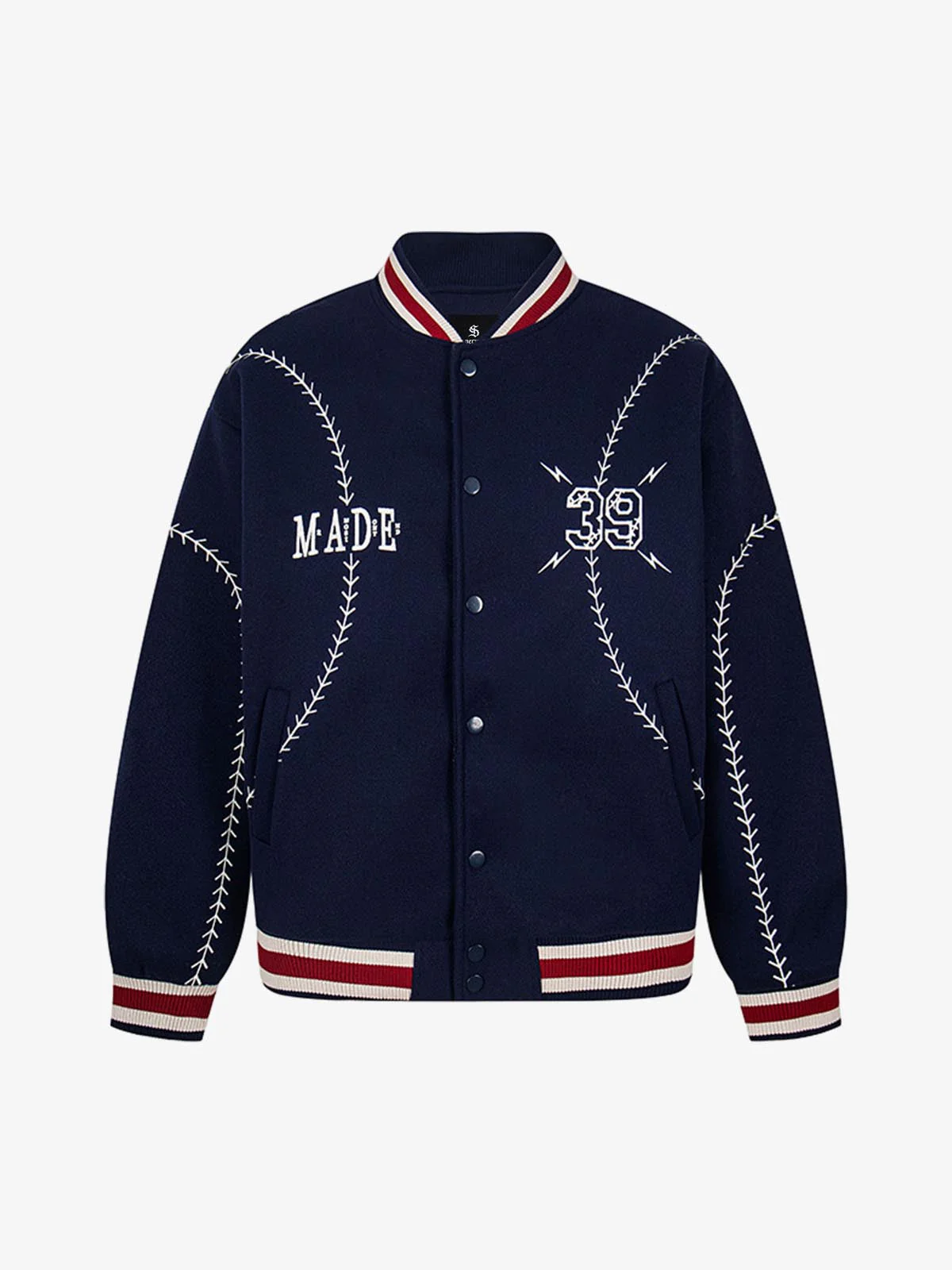 Baseball Stitch Embroidered Varsity Jacket - Image 2