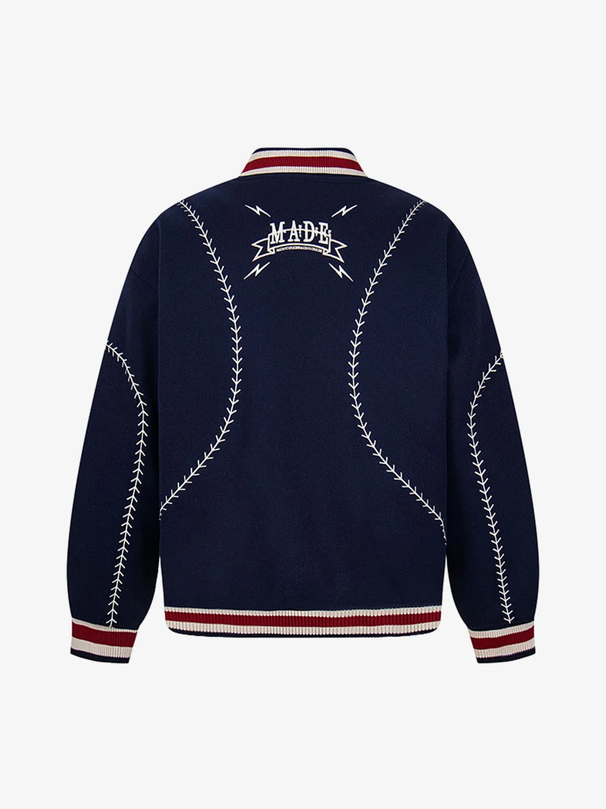 Baseball Stitch Embroidered Varsity Jacket - Image 8