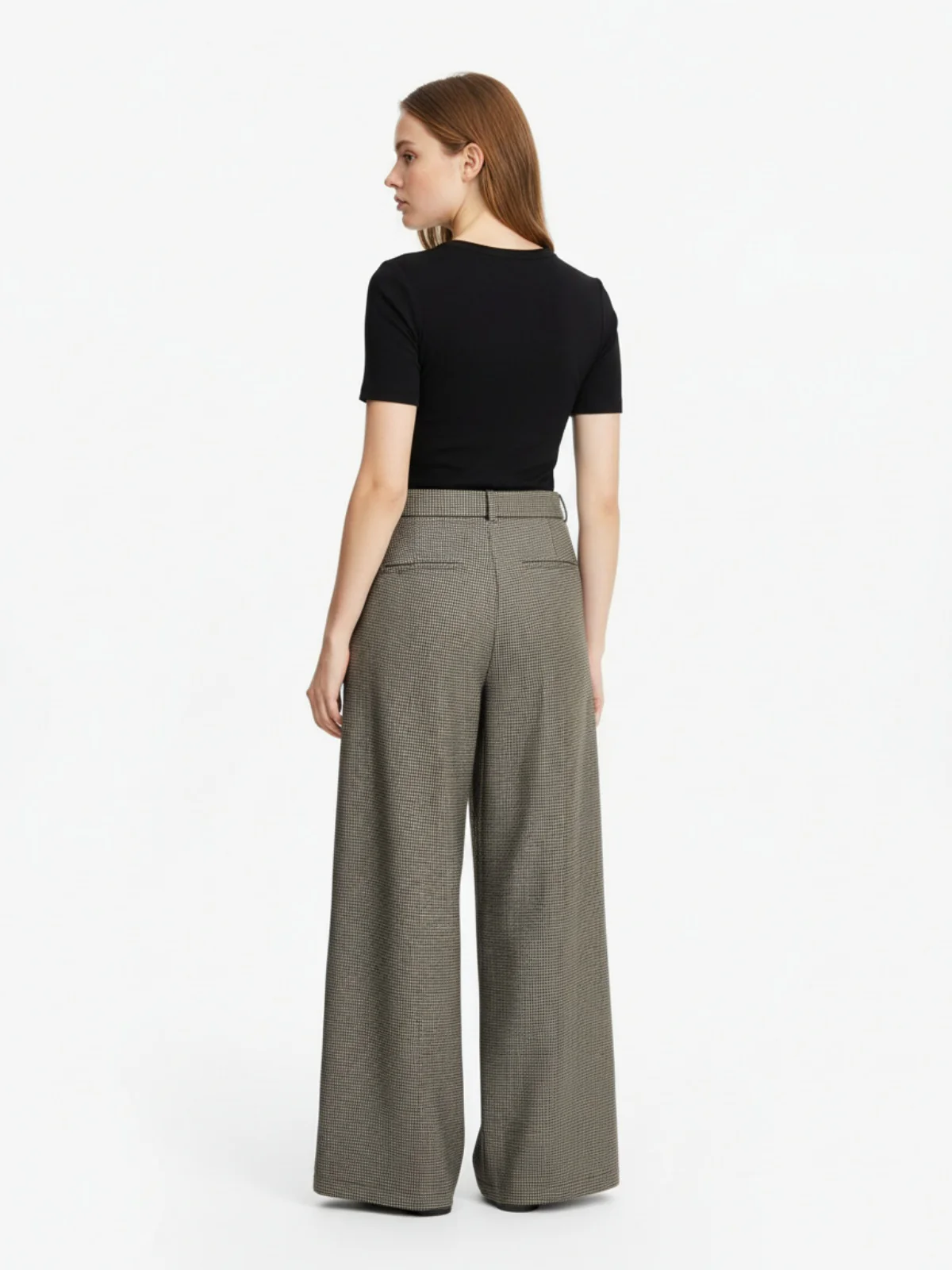 Belted Houndstooth Blazer Pants - Image 4