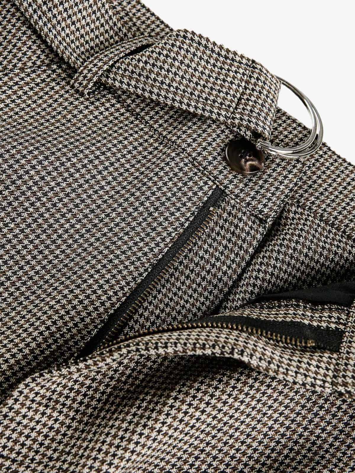 Belted Houndstooth Blazer Pants - Image 8