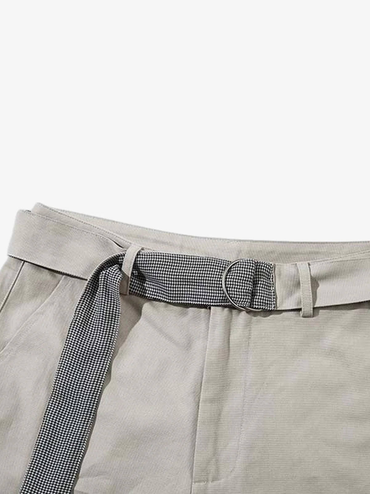 Belted Pleated Wide Leg Jorts - Image 3