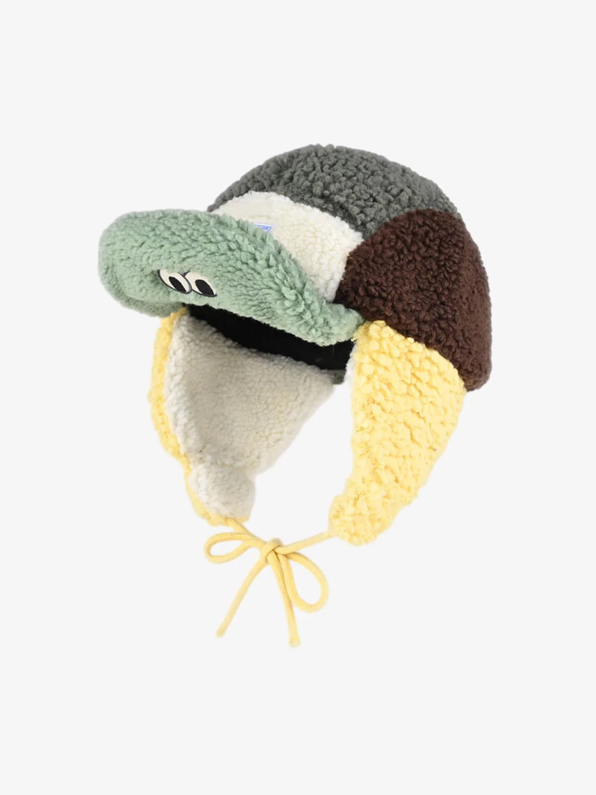 Block Faux Sherpa Frog Ear Flap Hat - Image 2