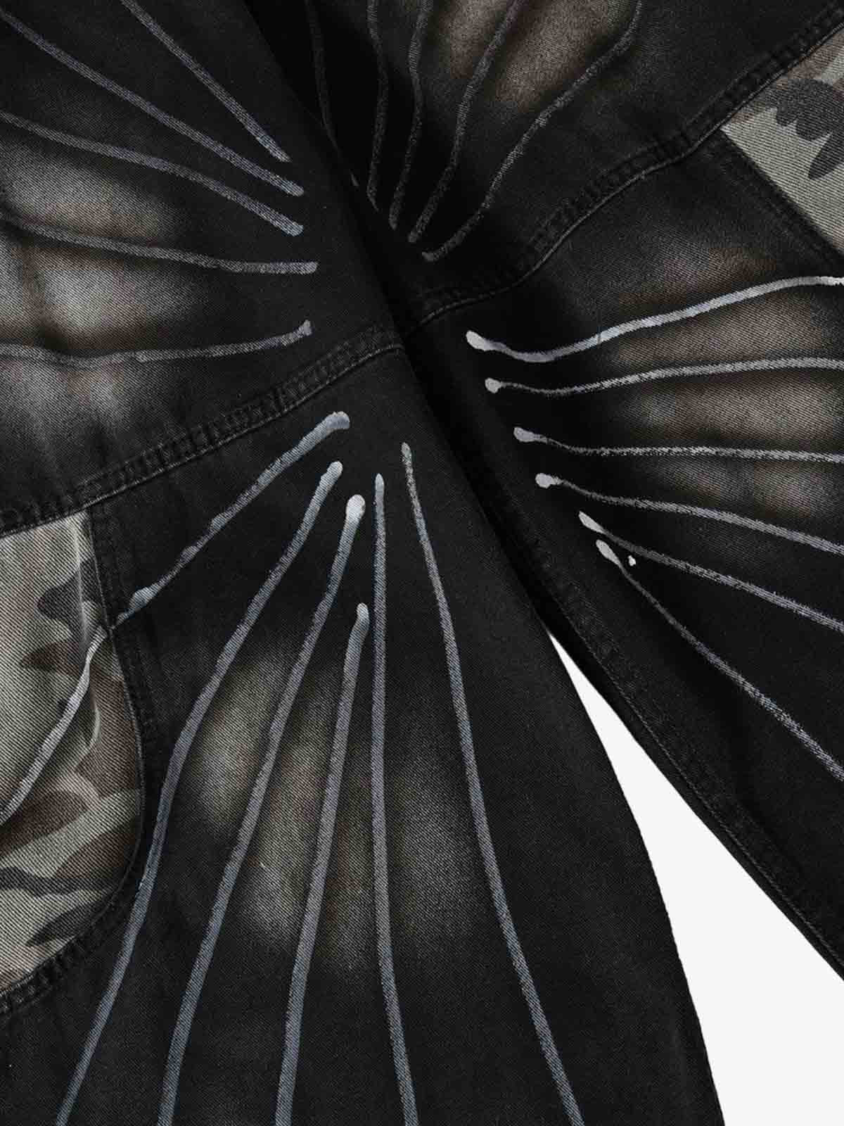 Butterfly Spray Graphic Camo Pocket Barrel Jeans - Image 5