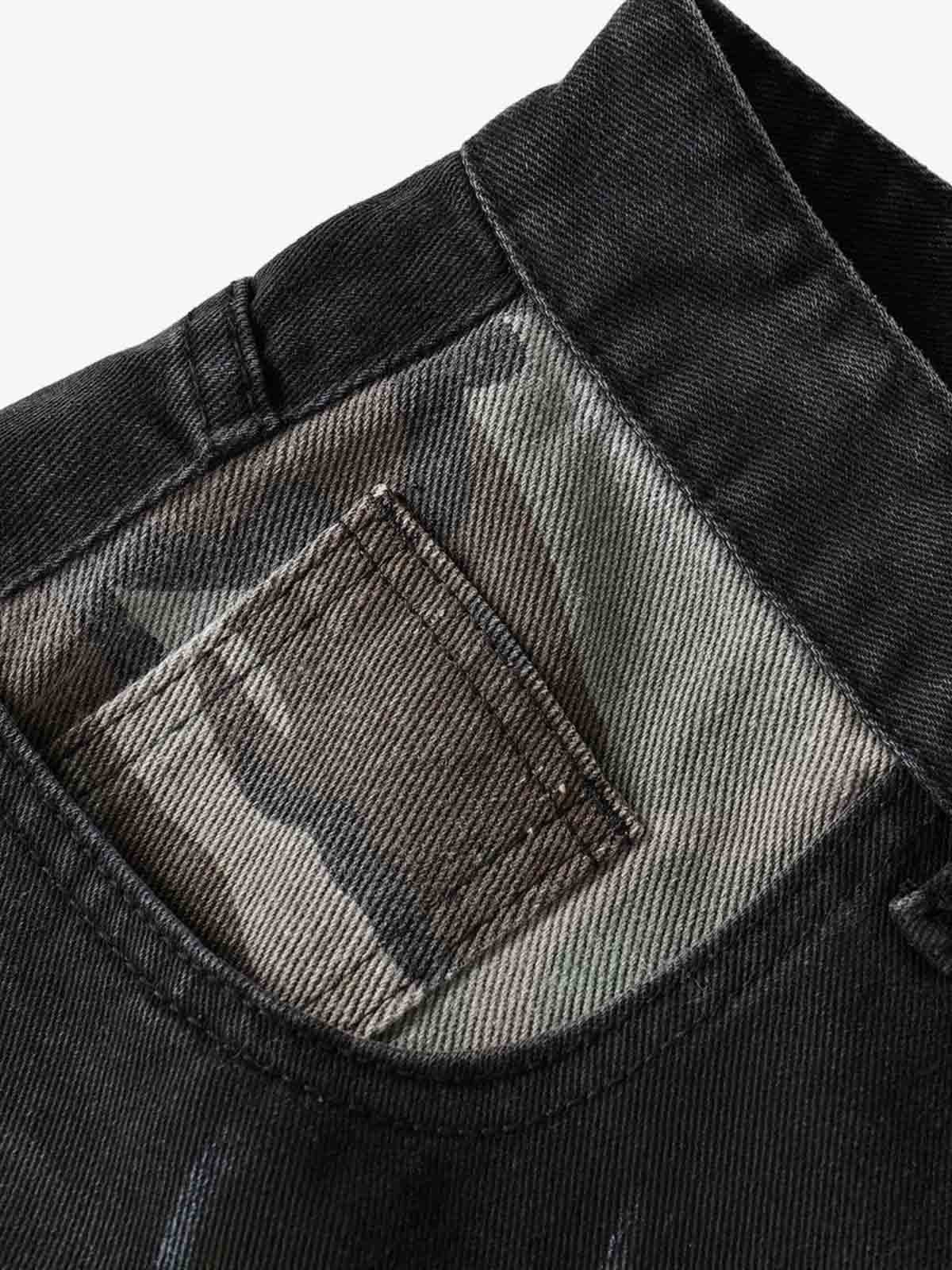 Butterfly Spray Graphic Camo Pocket Barrel Jeans - Image 8