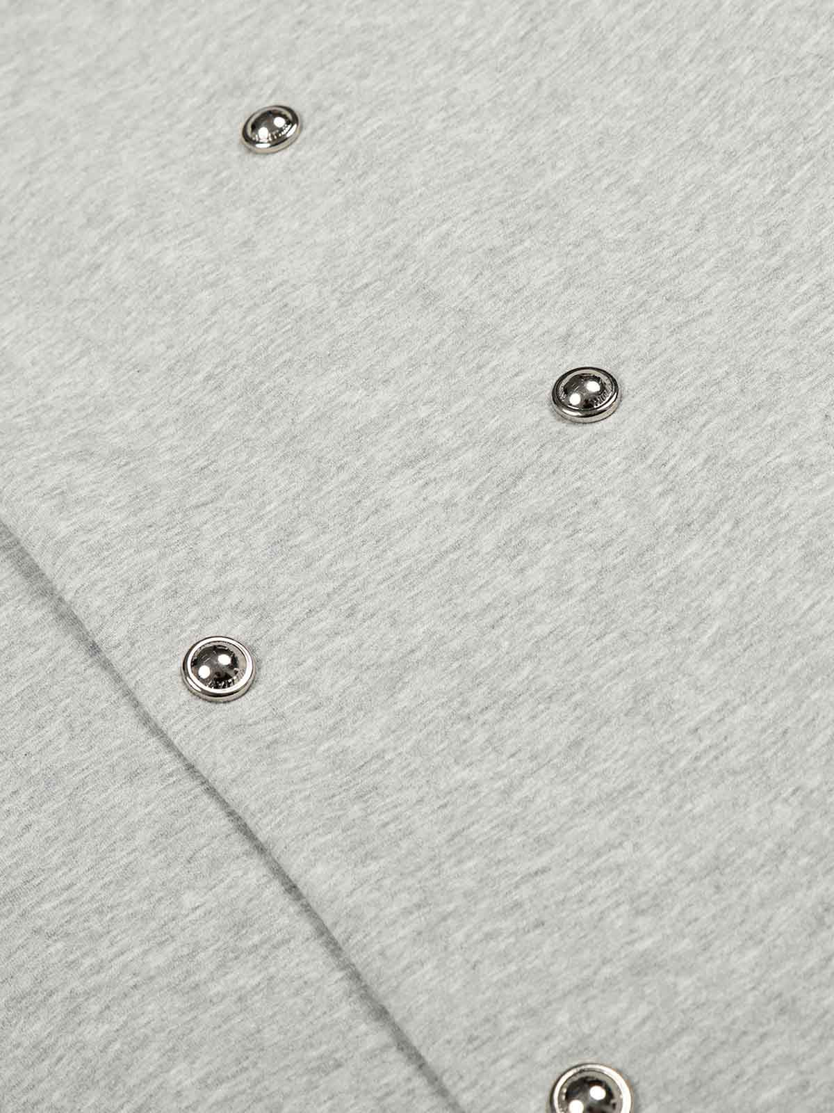 Button Detail Striped Panel Faux Layered Jacket - Image 4