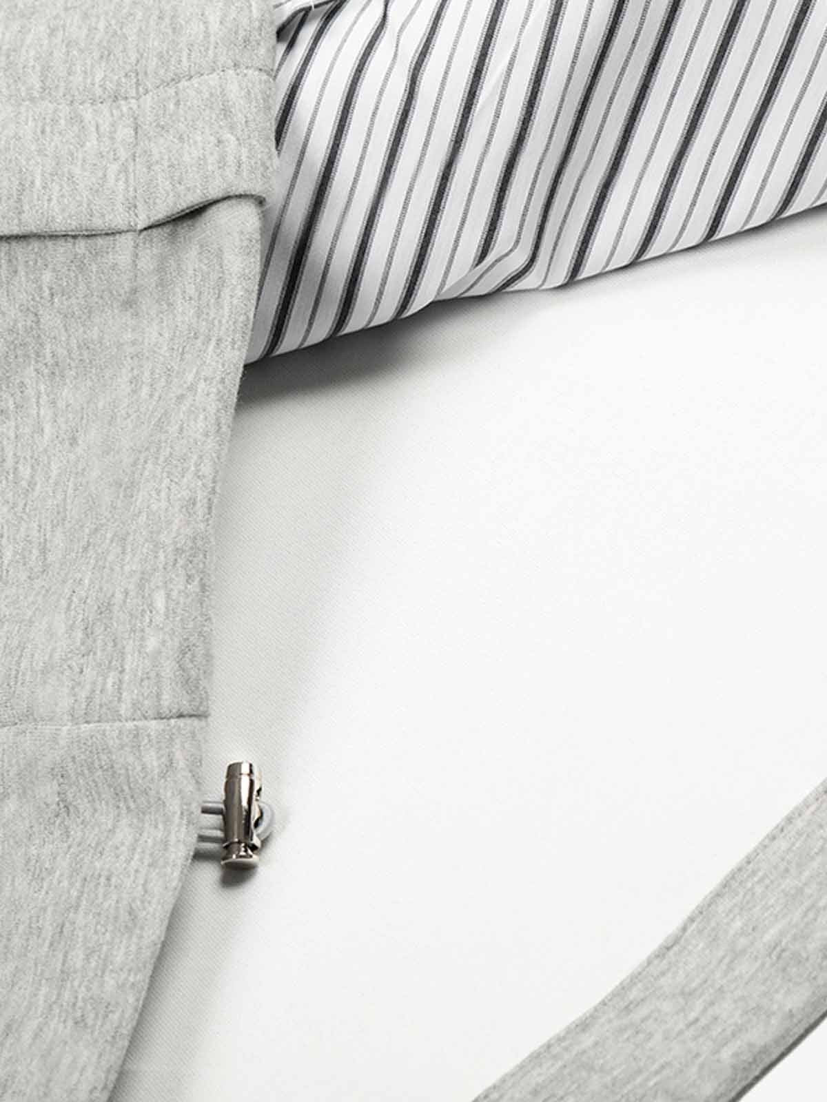 Button Detail Striped Panel Faux Layered Jacket - Image 6