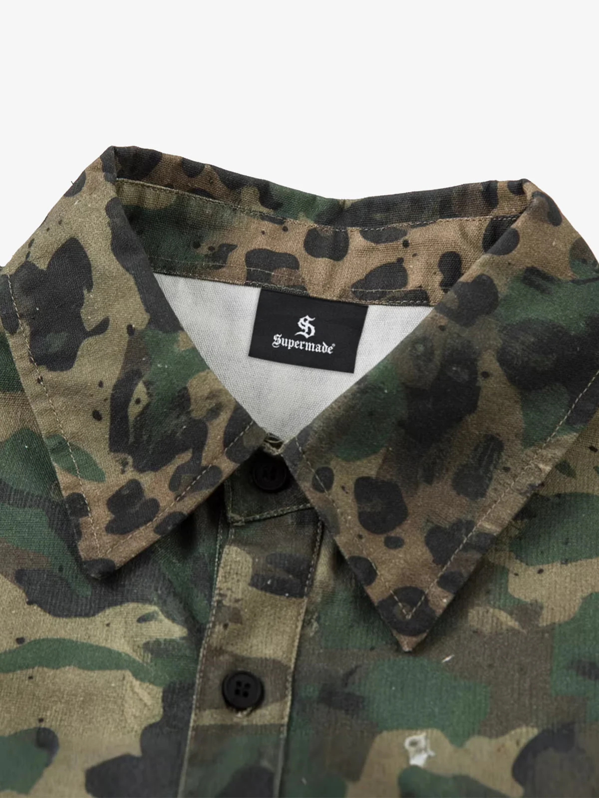 Camo Leopard Patchwork Button Up Shirt - Image 3