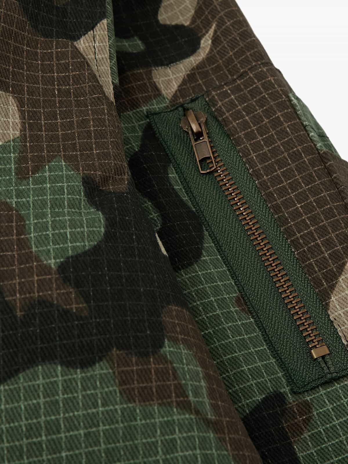 Camouflage Fur Collar Reversible Cotton Jacket - 2499 - Image 8