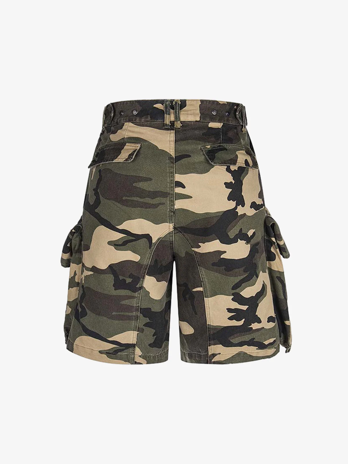 Camouflage Cotton Cargo Multi Pocket Jorts - Image 3