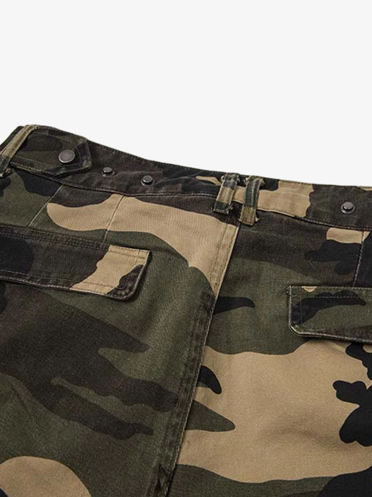 Camouflage Cotton Cargo Multi Pocket Jorts - Image 5