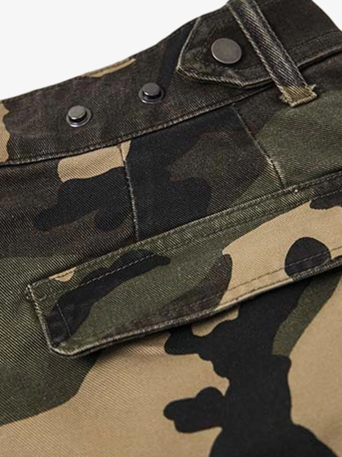 Camouflage Cotton Cargo Multi Pocket Jorts - Image 6