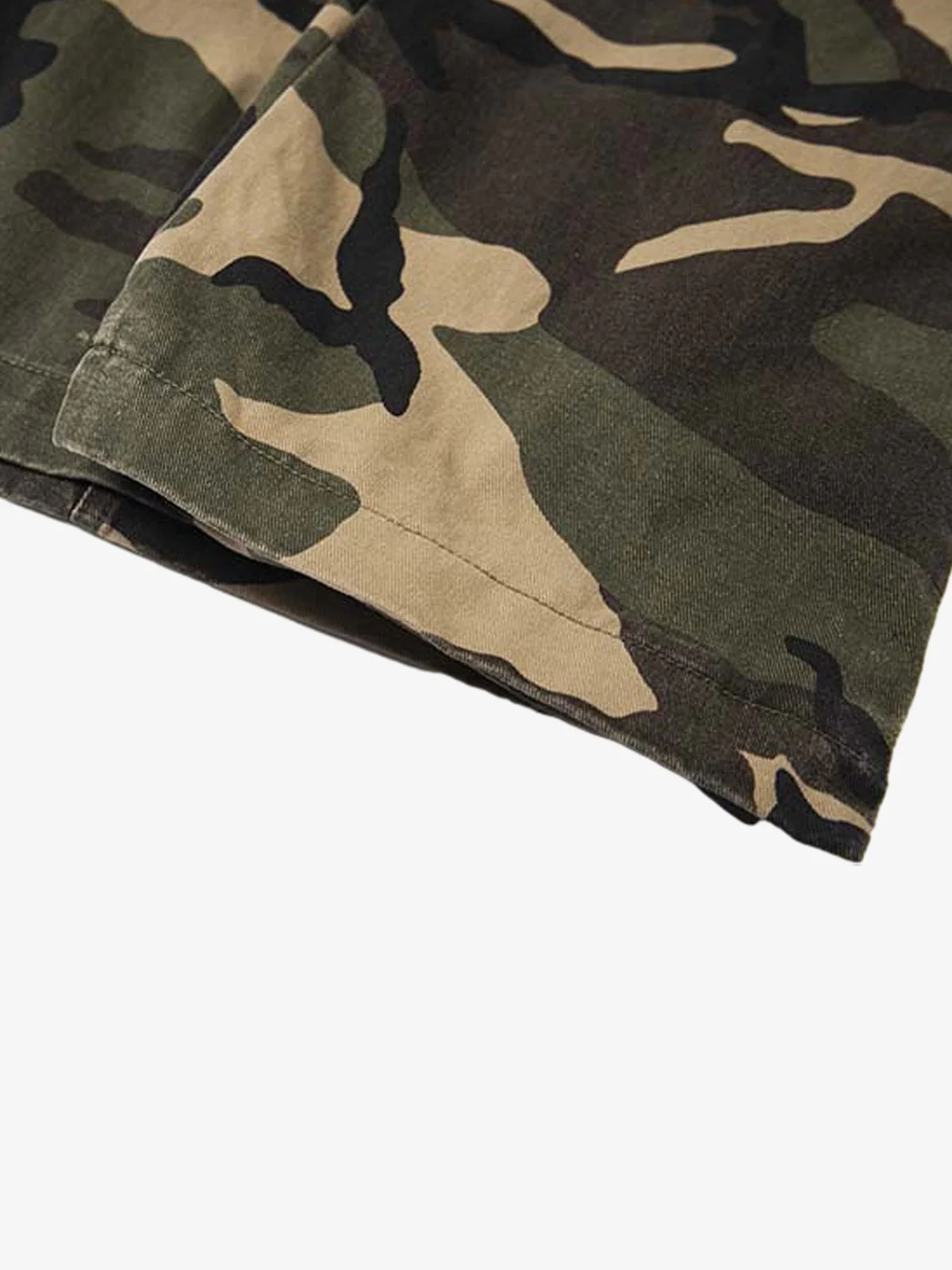Camouflage Cotton Cargo Multi Pocket Jorts - Image 8