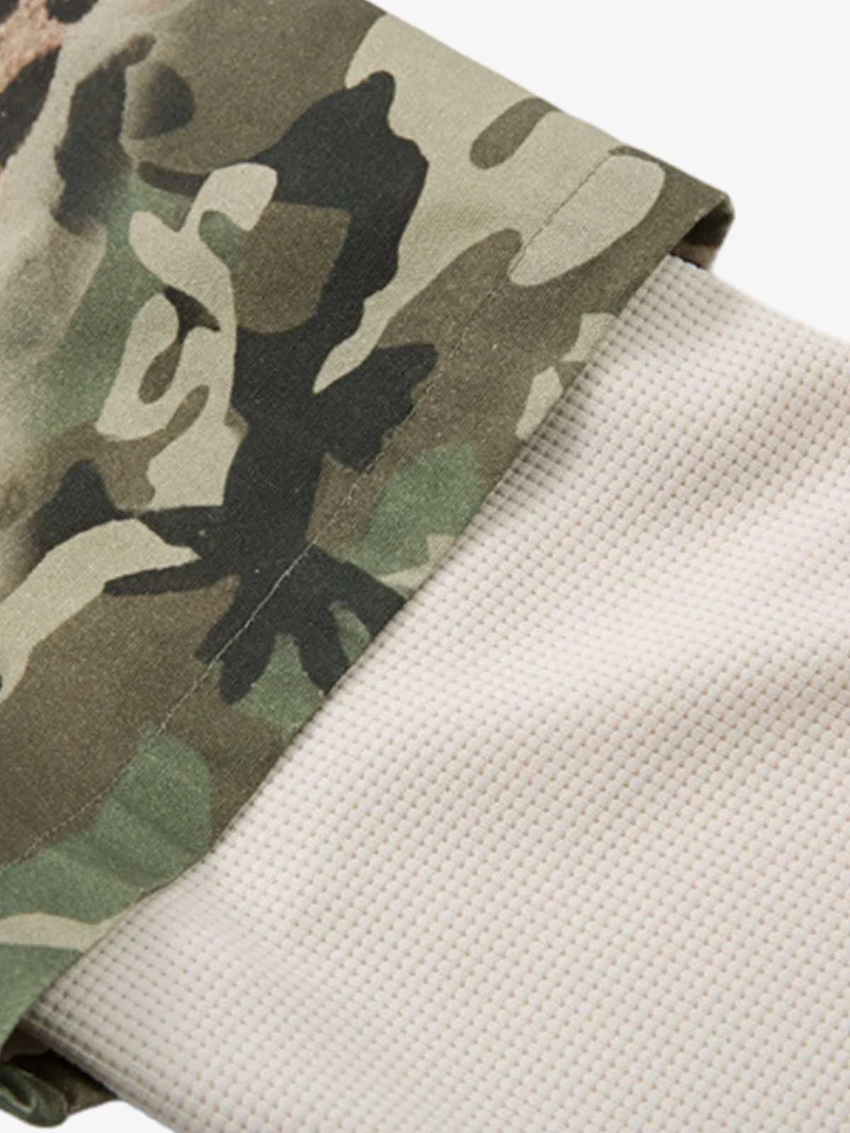 Camouflage Leopard Patchwork Layered Shirt - Image 5