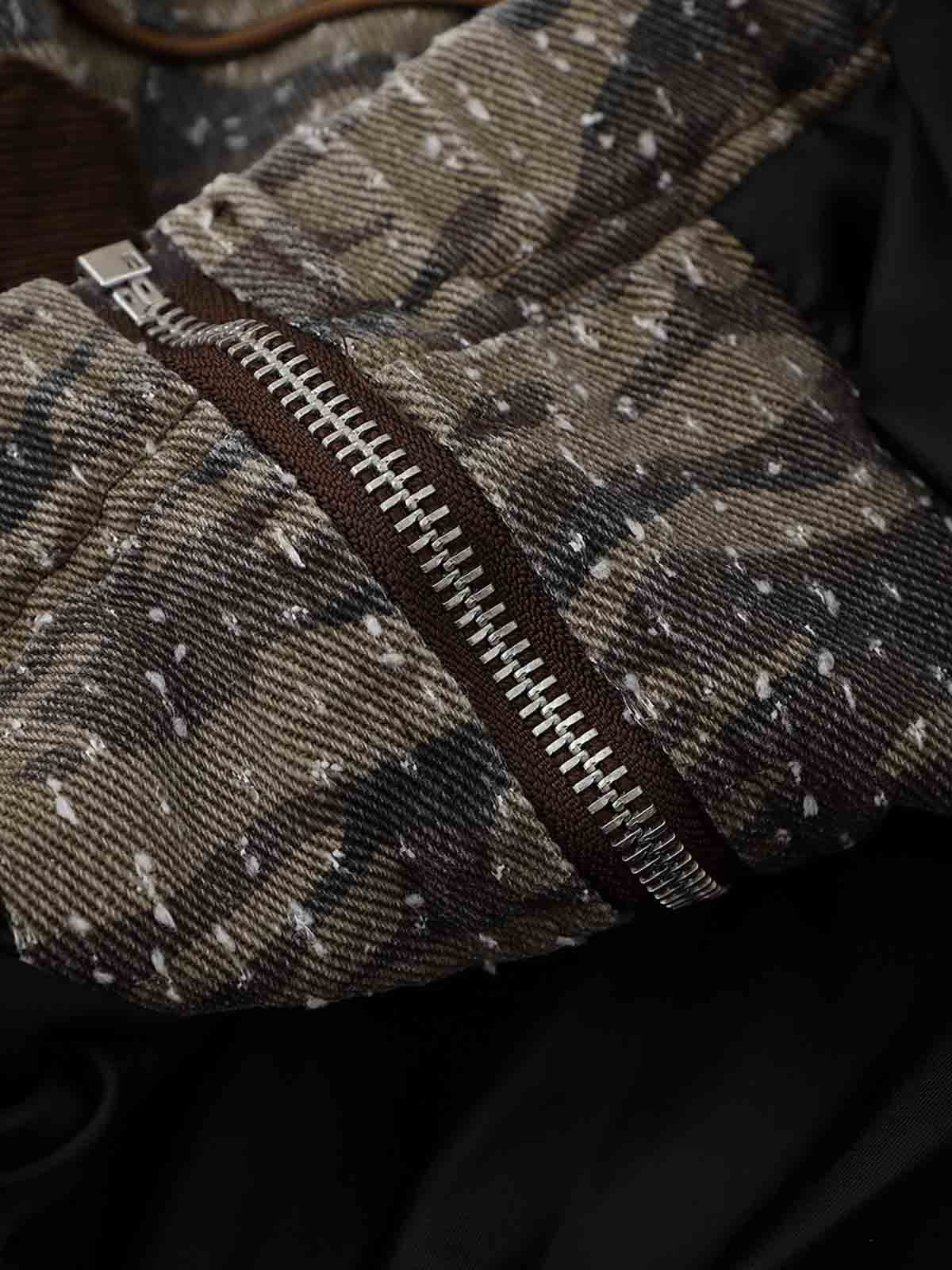 Camouflage Print Stand Collar Cropped Jacket - Image 12