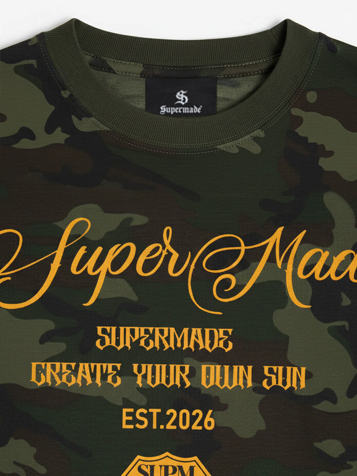 Camouflage Script Logo Graphic T-Shirt - Image 3
