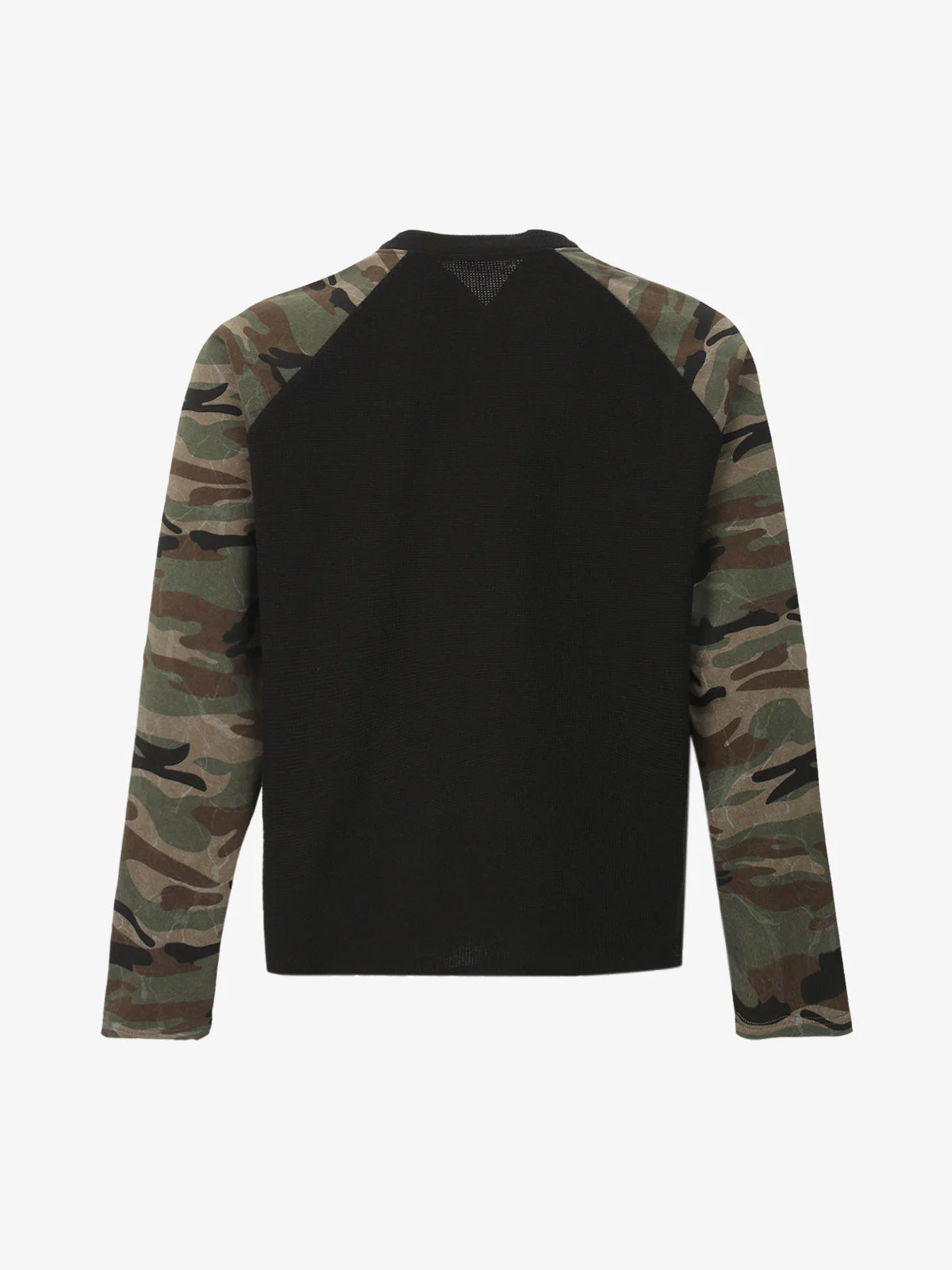 Camouflage Stitching Raglan Long Sleeve T-Shirt - Image 4