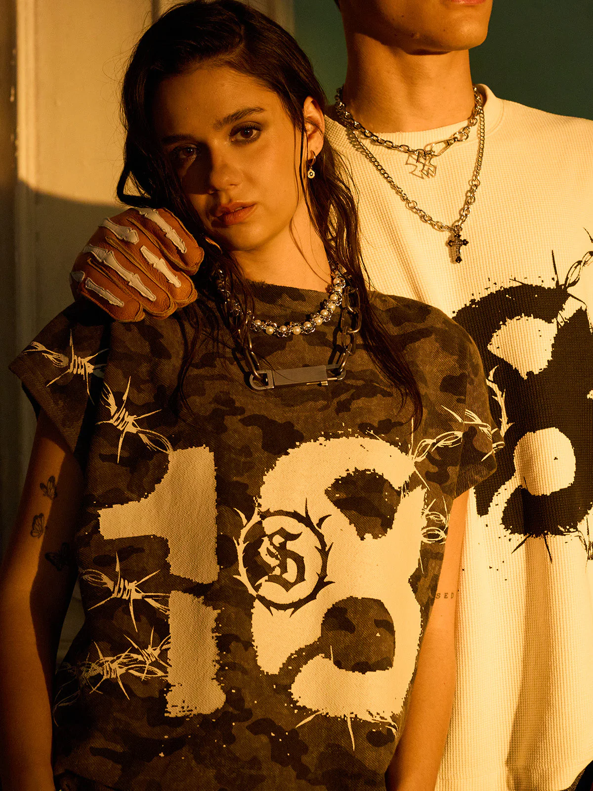 Camouflage Thorn Print Sleeveless T-Shirt - Image 12