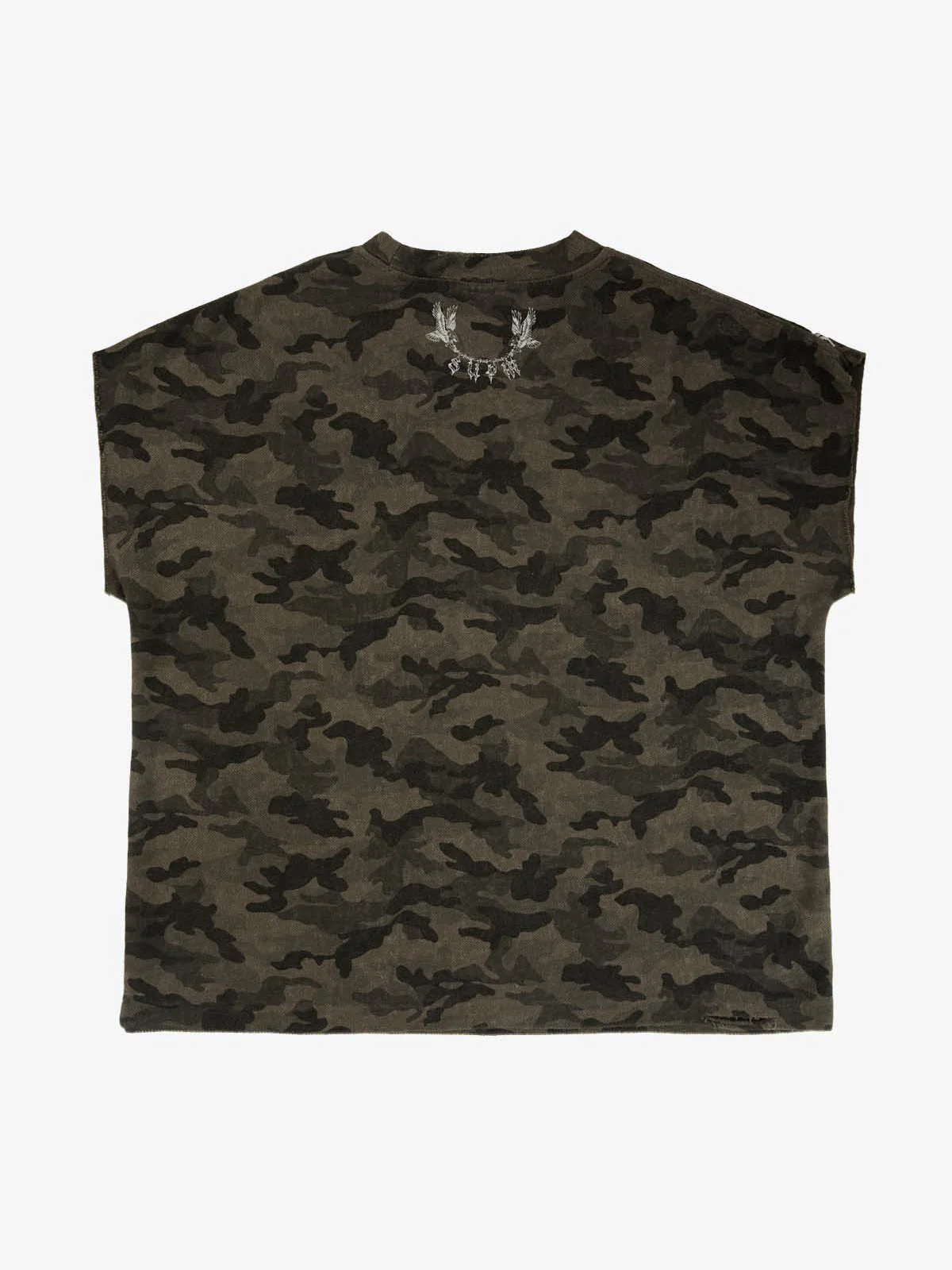 Camouflage Thorn Print Sleeveless T-Shirt - Image 15