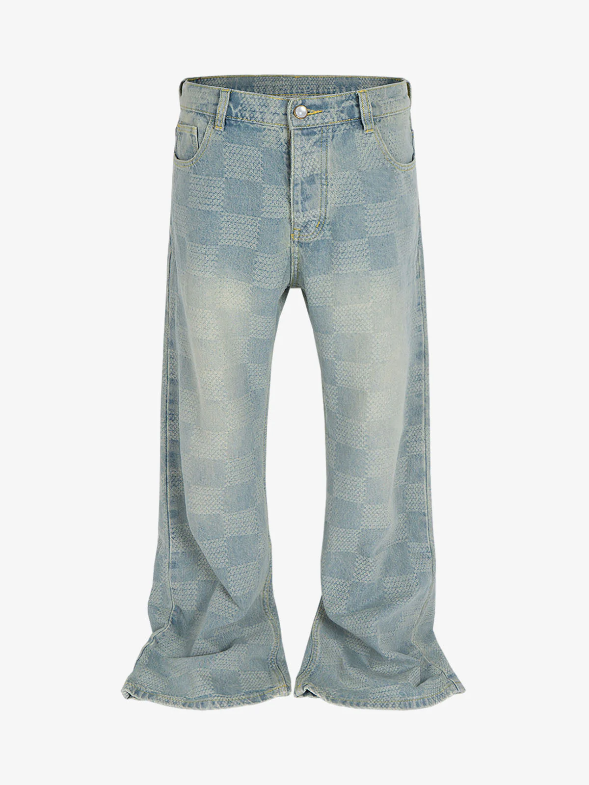 Checkerboard Distressed Jeans - Image 2