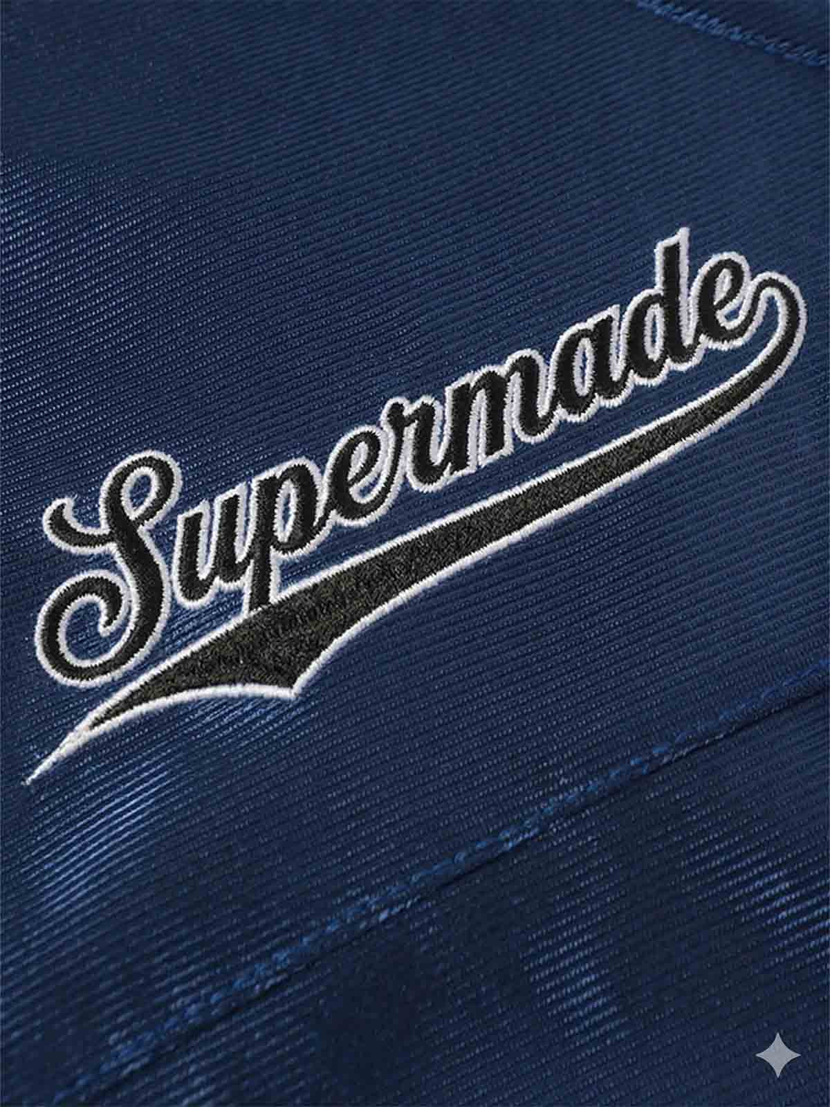 Classic Embroidered Jersey Pattern Customization V-Neck T-Shirt - Image 7