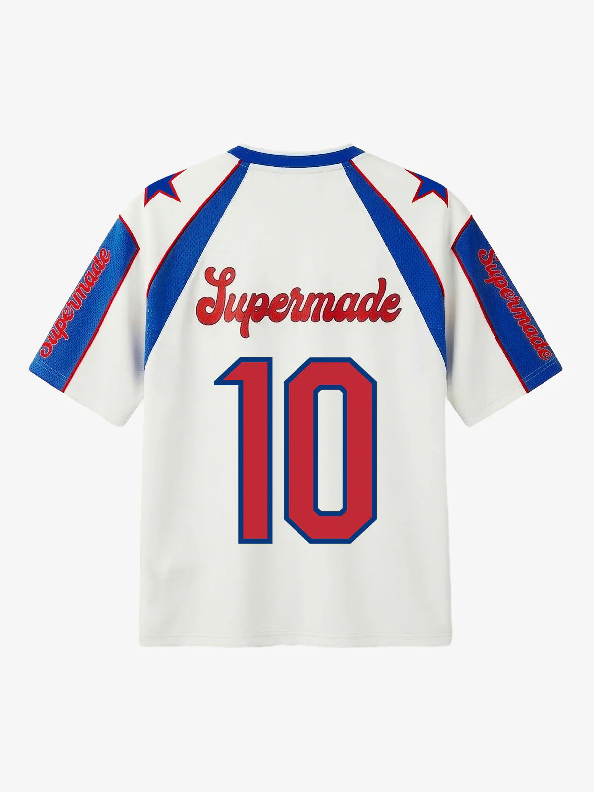 Colorblock Star Print Mesh Jersey Design Customization T-Shirt - Image 10