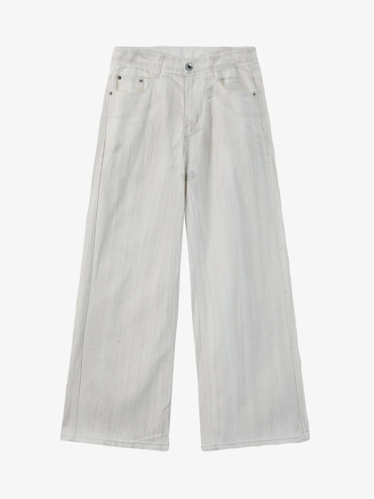 Colorful Cross Patch Straight Leg with Detachable Chain Jeans - Image 3
