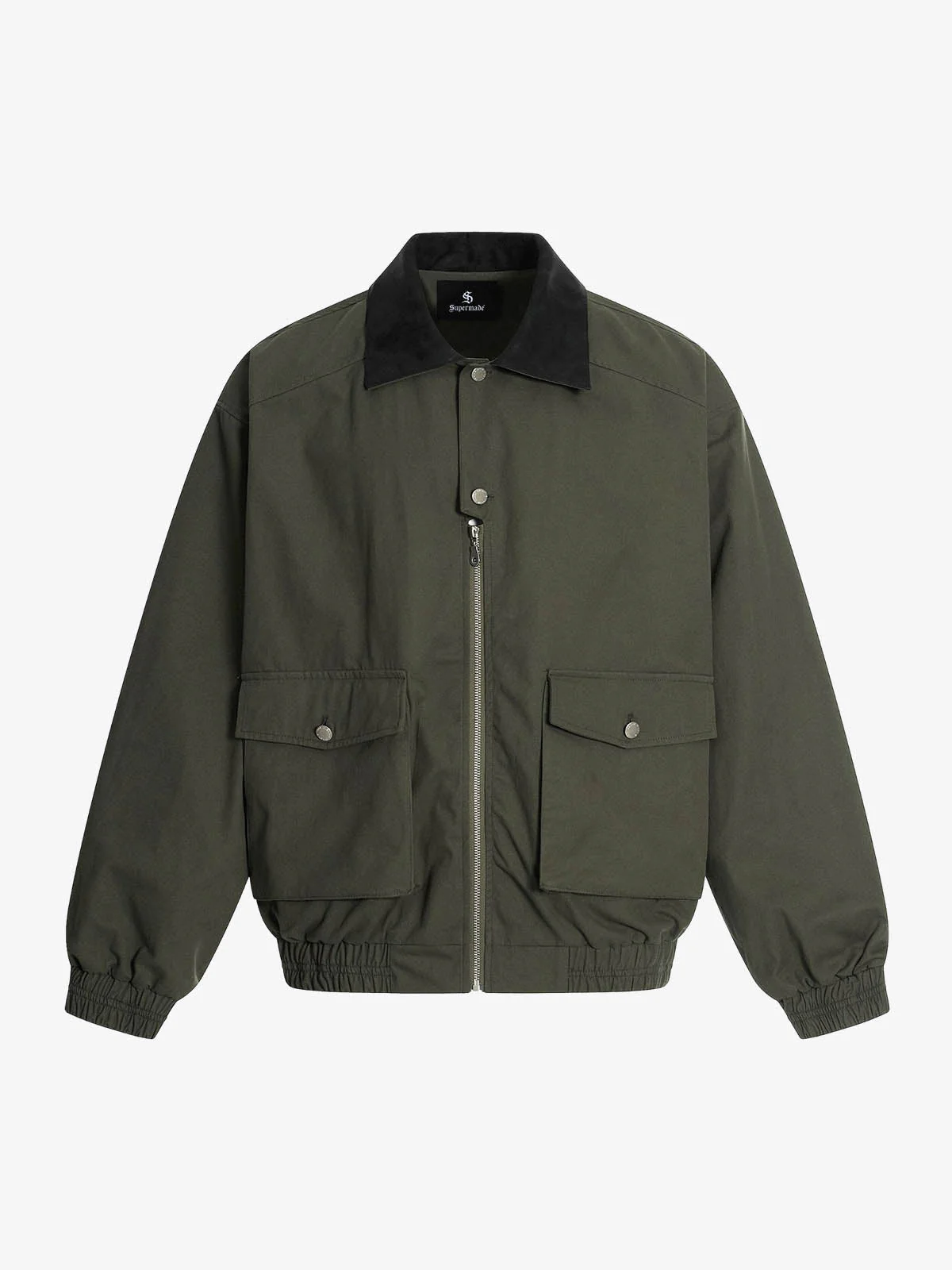 Contrast Collar Pocket Jacket - Image 2