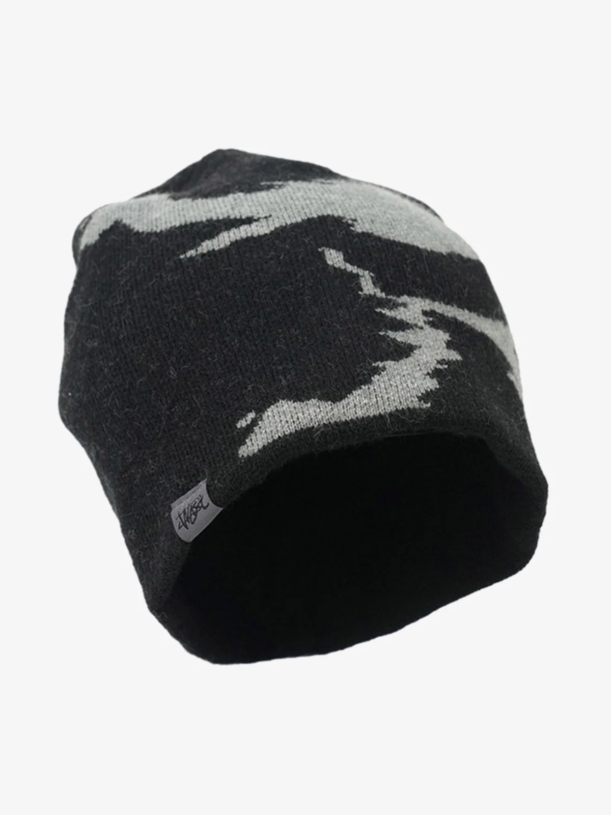 Contrast Color Jacquard Knit Beanie