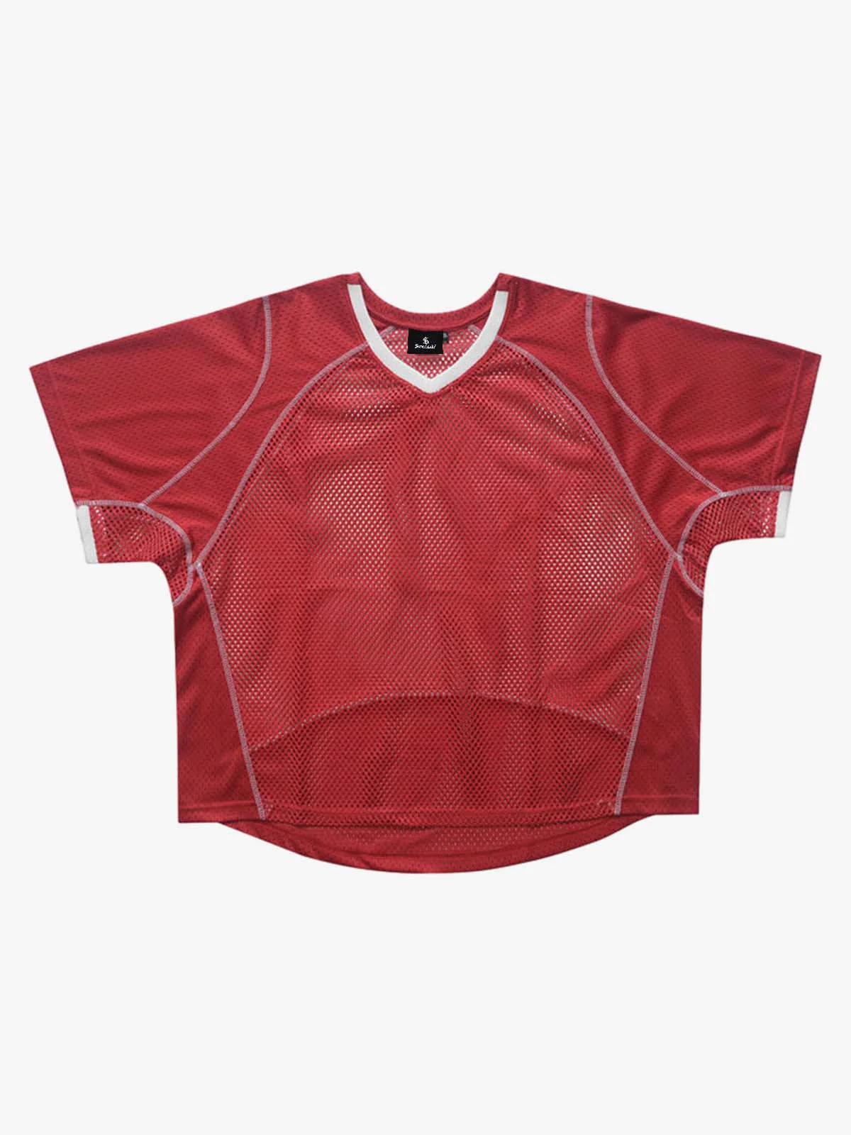Contrast Panel Mesh Layered T-Shirt - Image 2