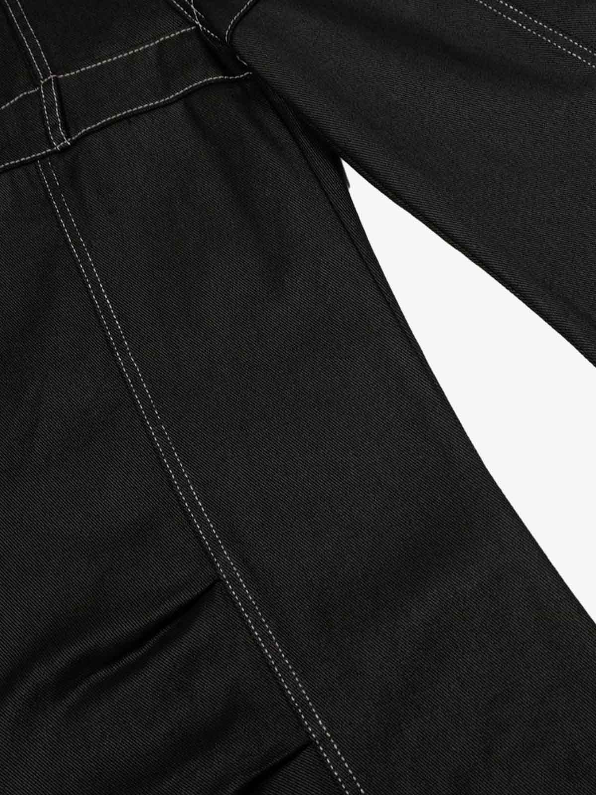 Contrast Stitch High-Waist Wide-Leg Barrel Jeans - Image 6