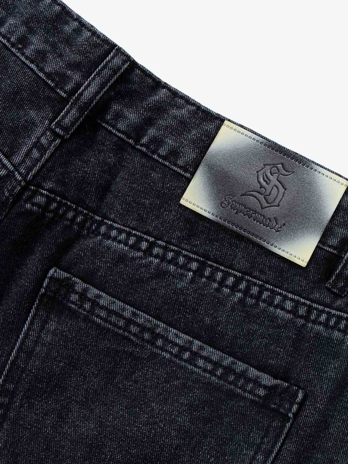 Contrast Stripe Panel Barrel Denim Jeans - Image 11