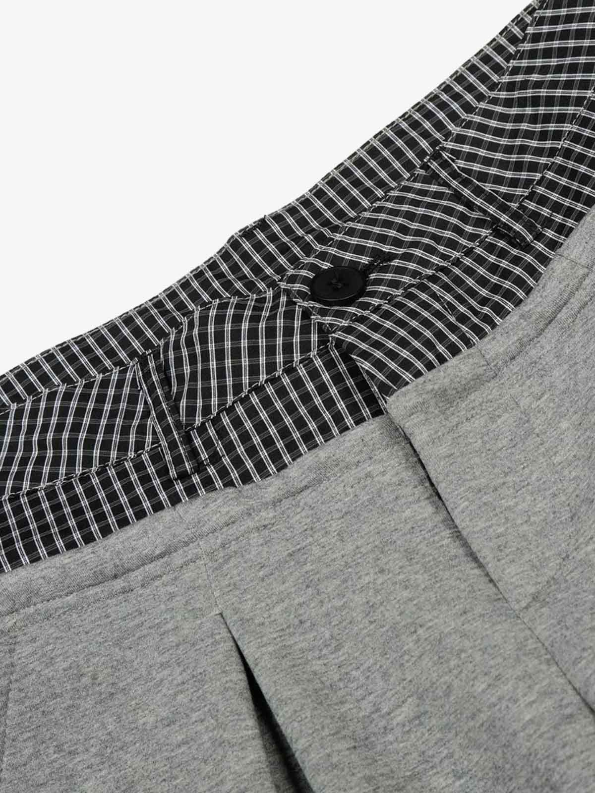 Contrast Waistband Pleated Wide Leg Pants - Image 3