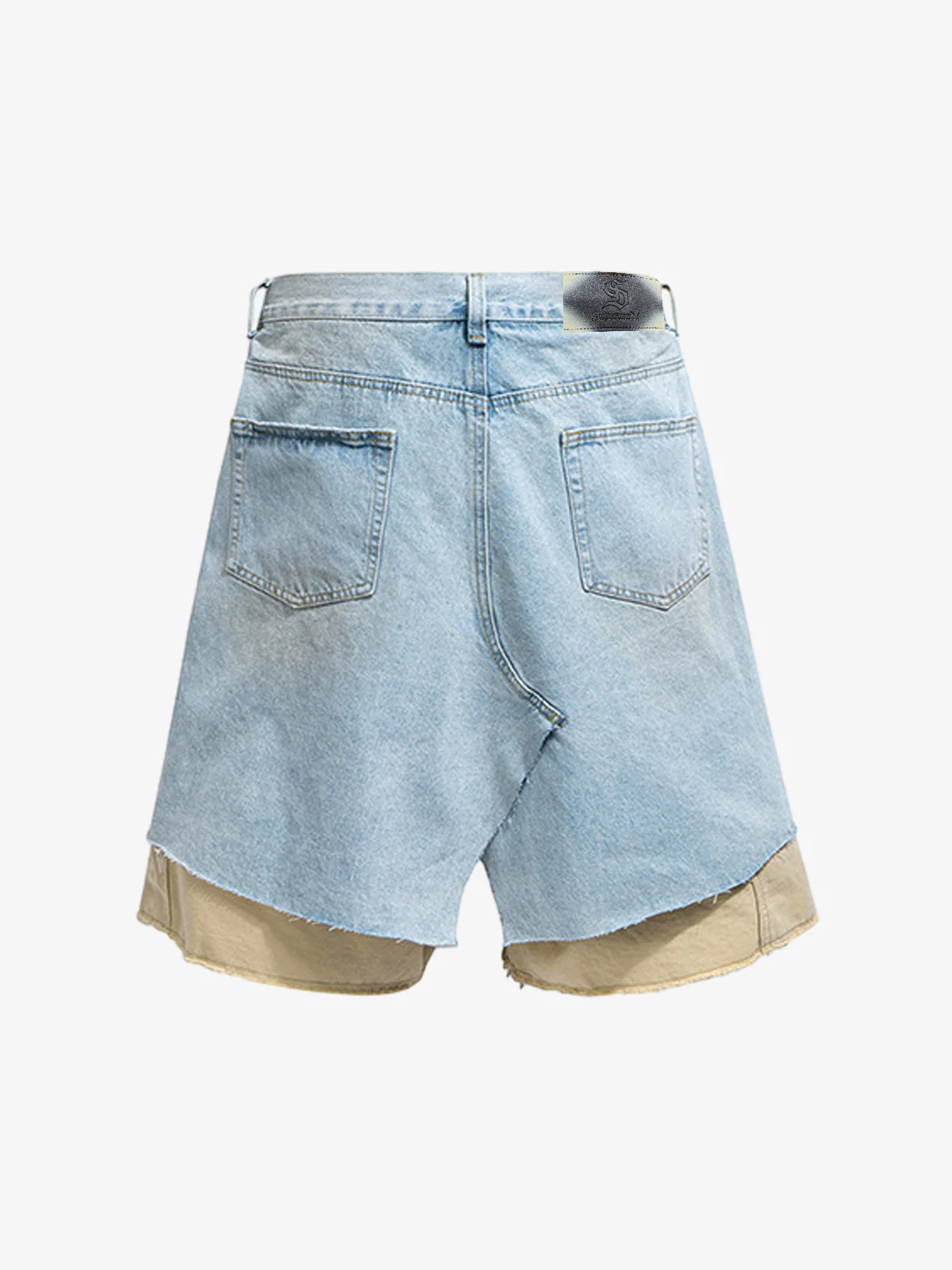 Layered Distressed Denim Jorts - Image 6