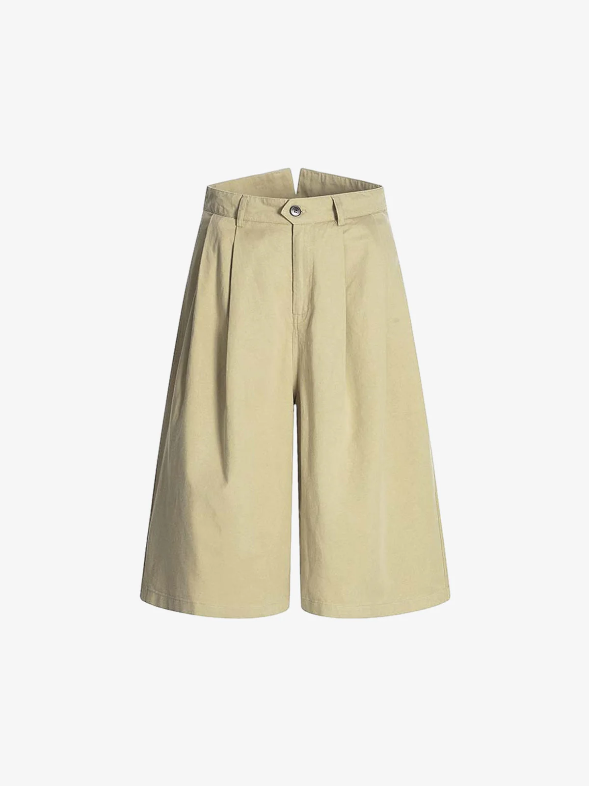 Cotton Pleated Wide Leg Jorts - Image 2
