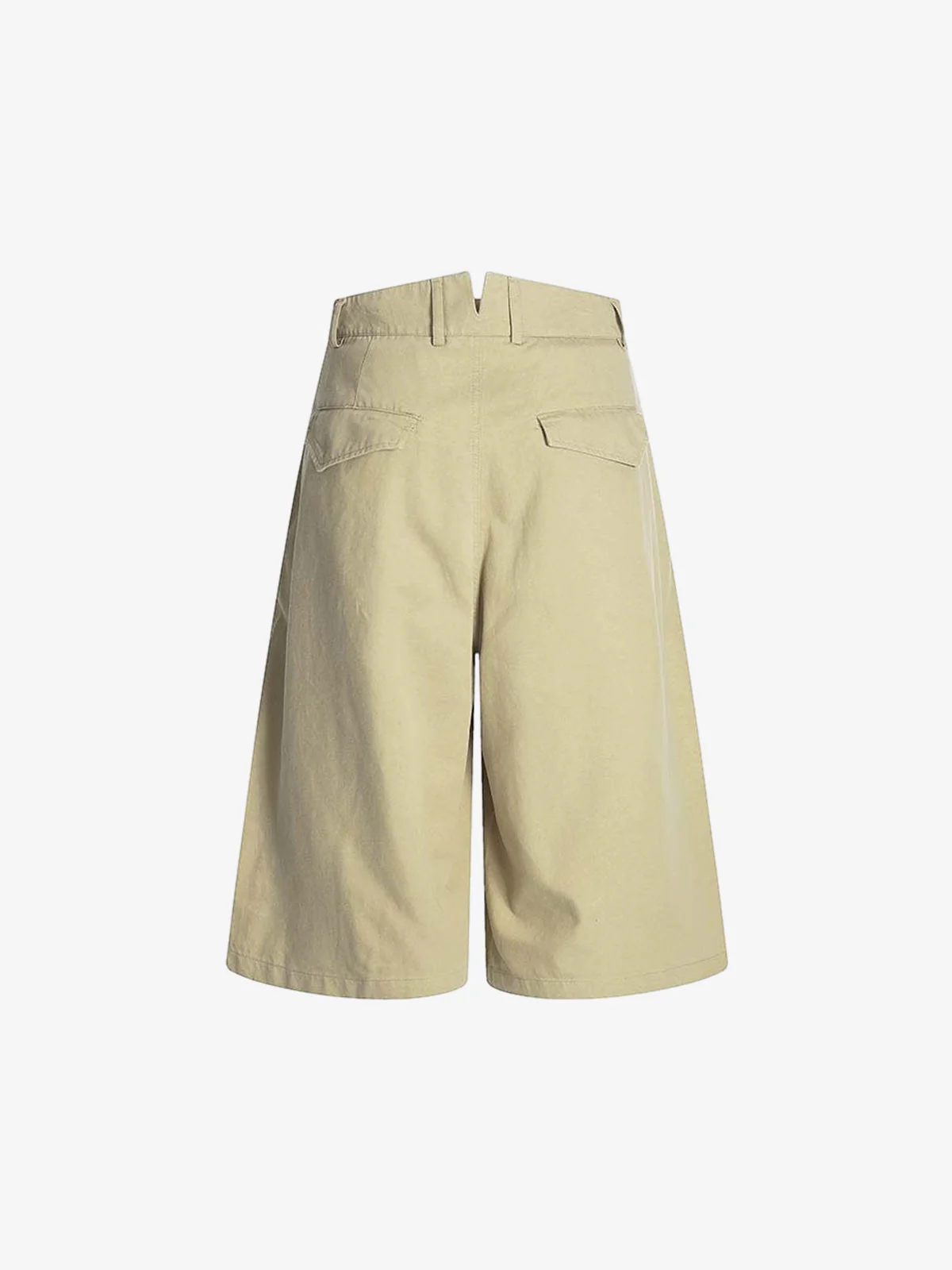 Cotton Pleated Wide Leg Jorts - Image 4