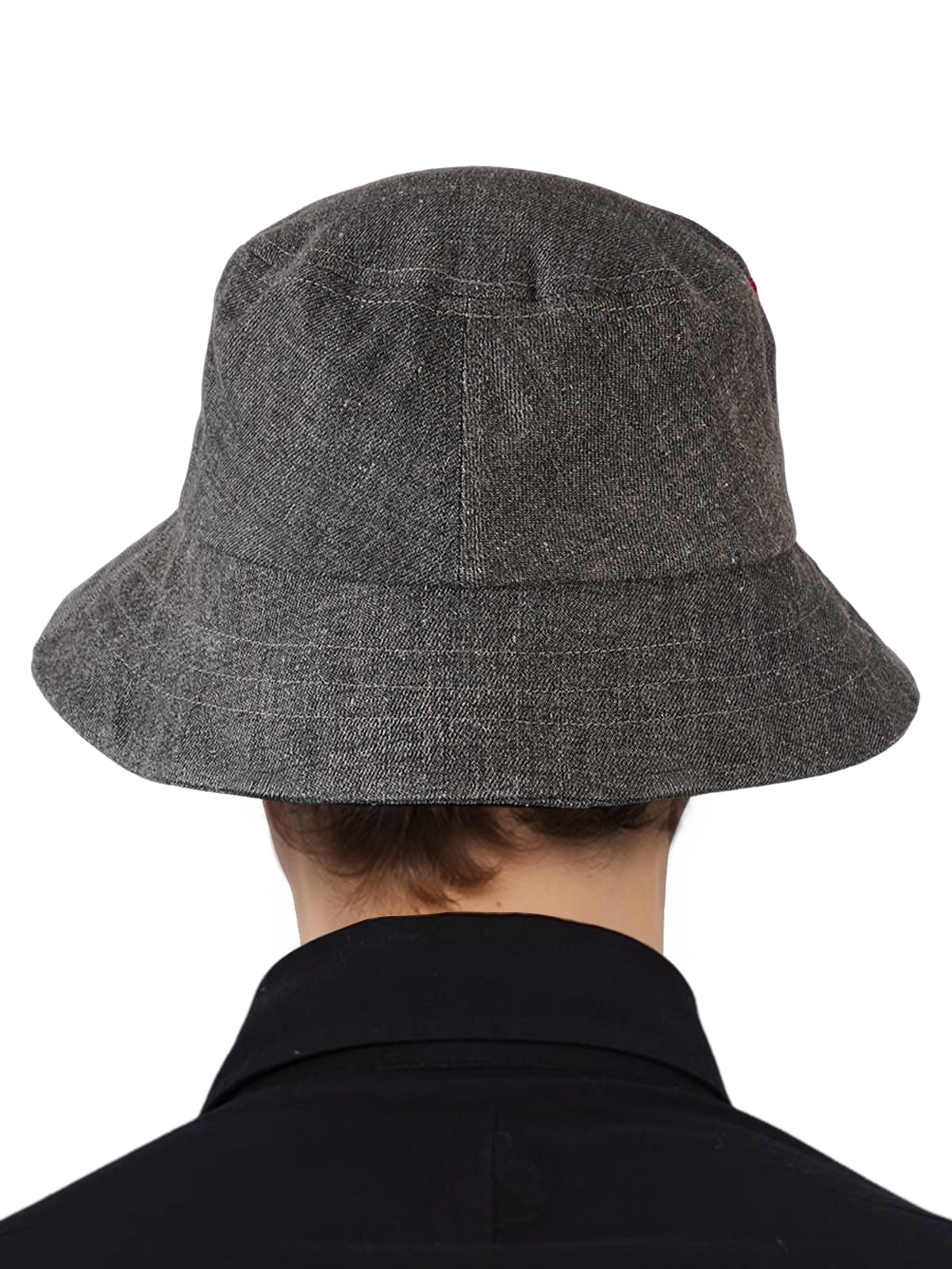Cross And Portrait Denim Bucket Hat - Image 3