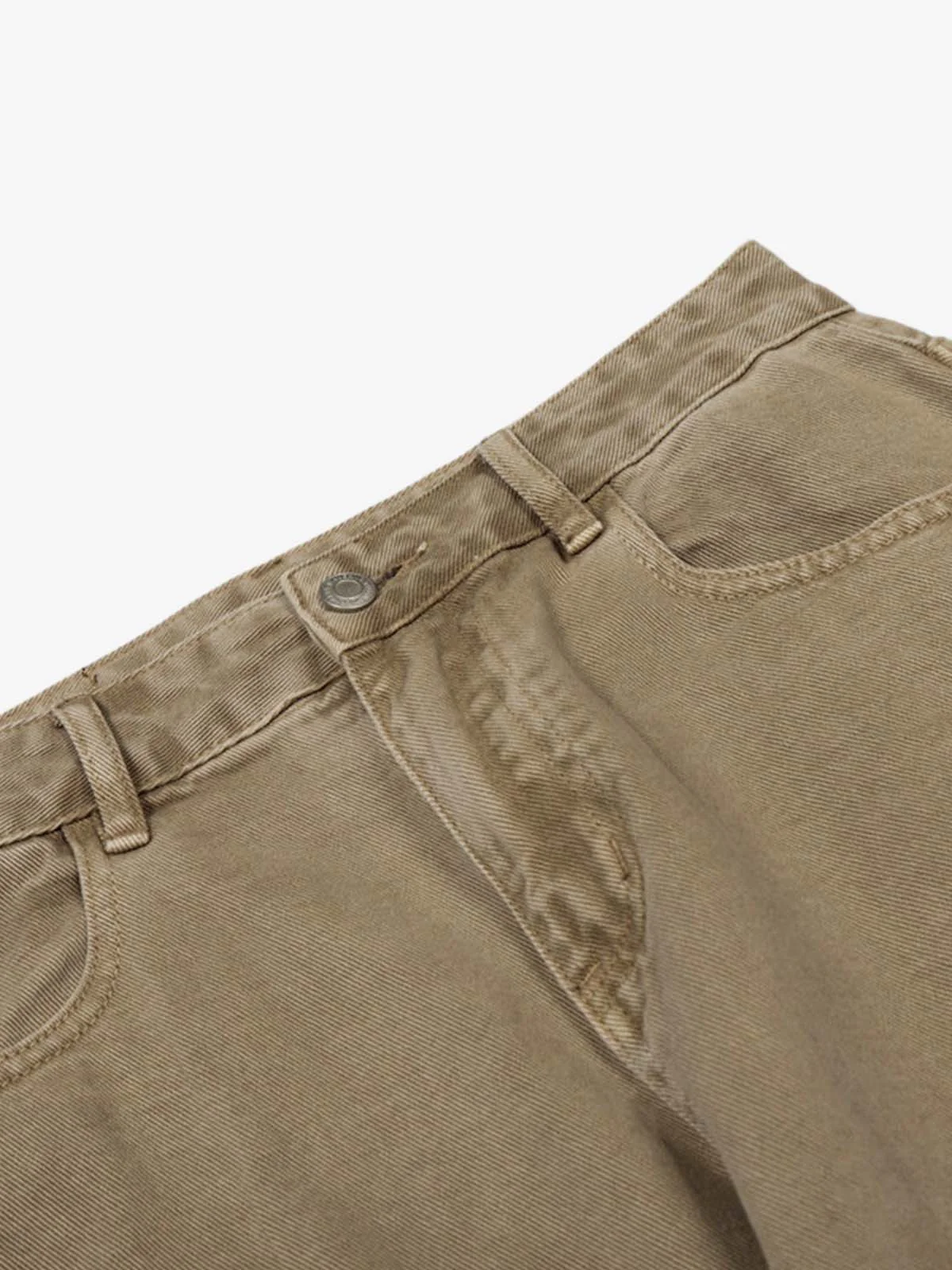 Curved Barrel Leg Inner Pleat Utility Jeans - Image 4
