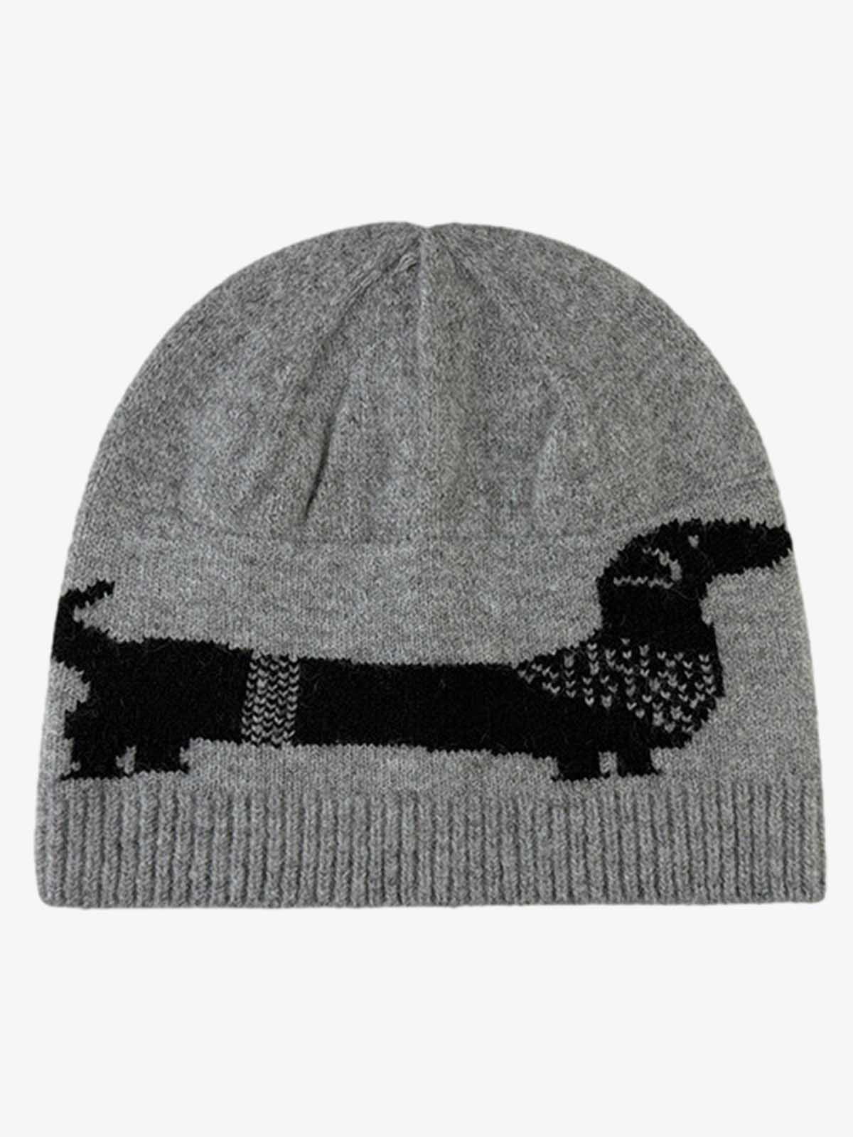 Dachshund Jacquard Knit Beanie - Image 4