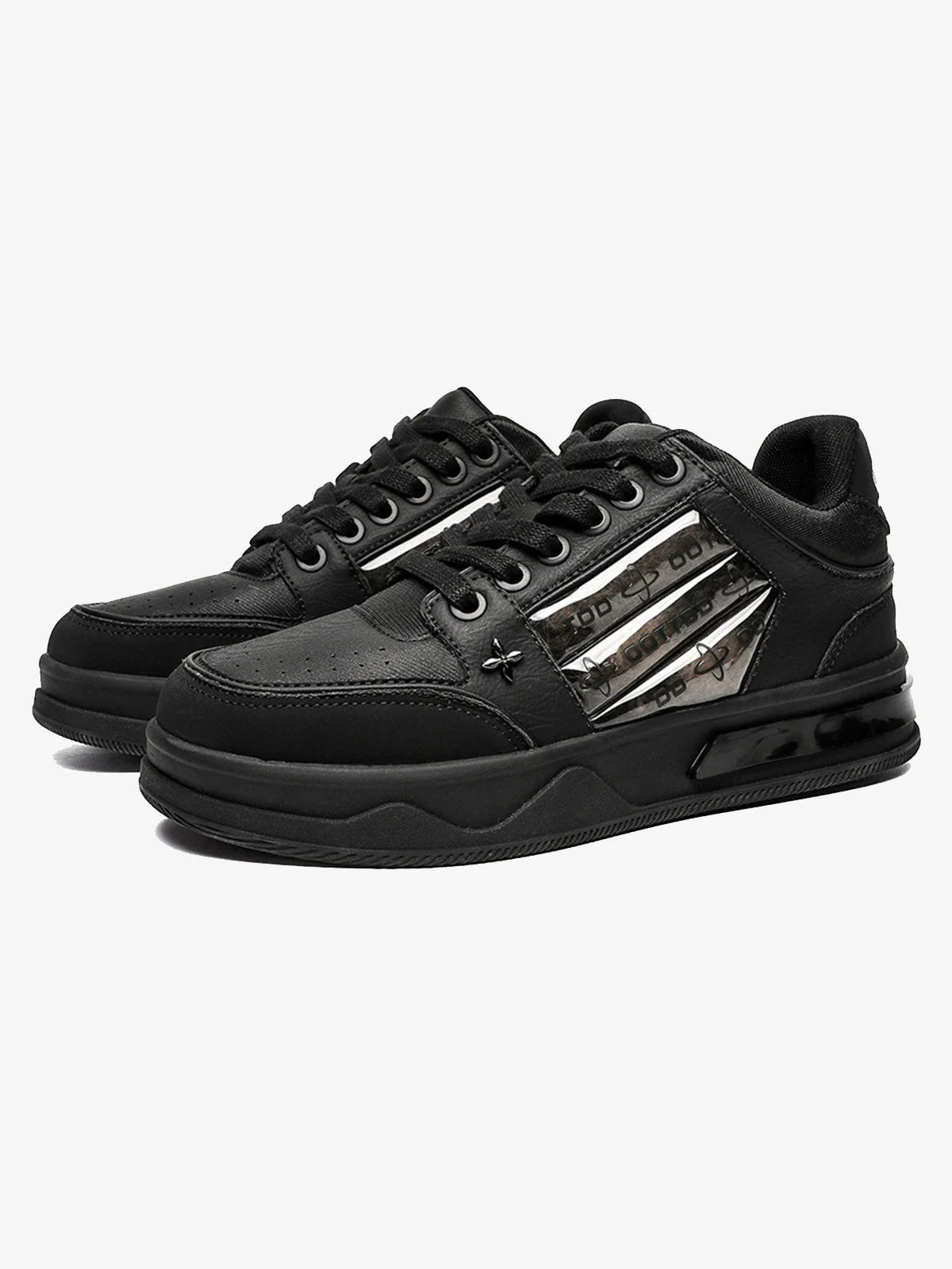 Dark Embroidered Letters Skate Shoes
