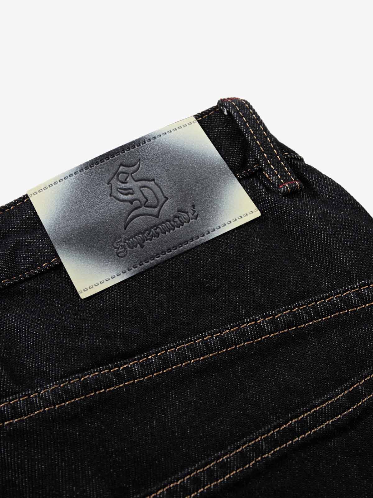 Dark Gothic Graphic Wide-Leg Jeans - Image 13